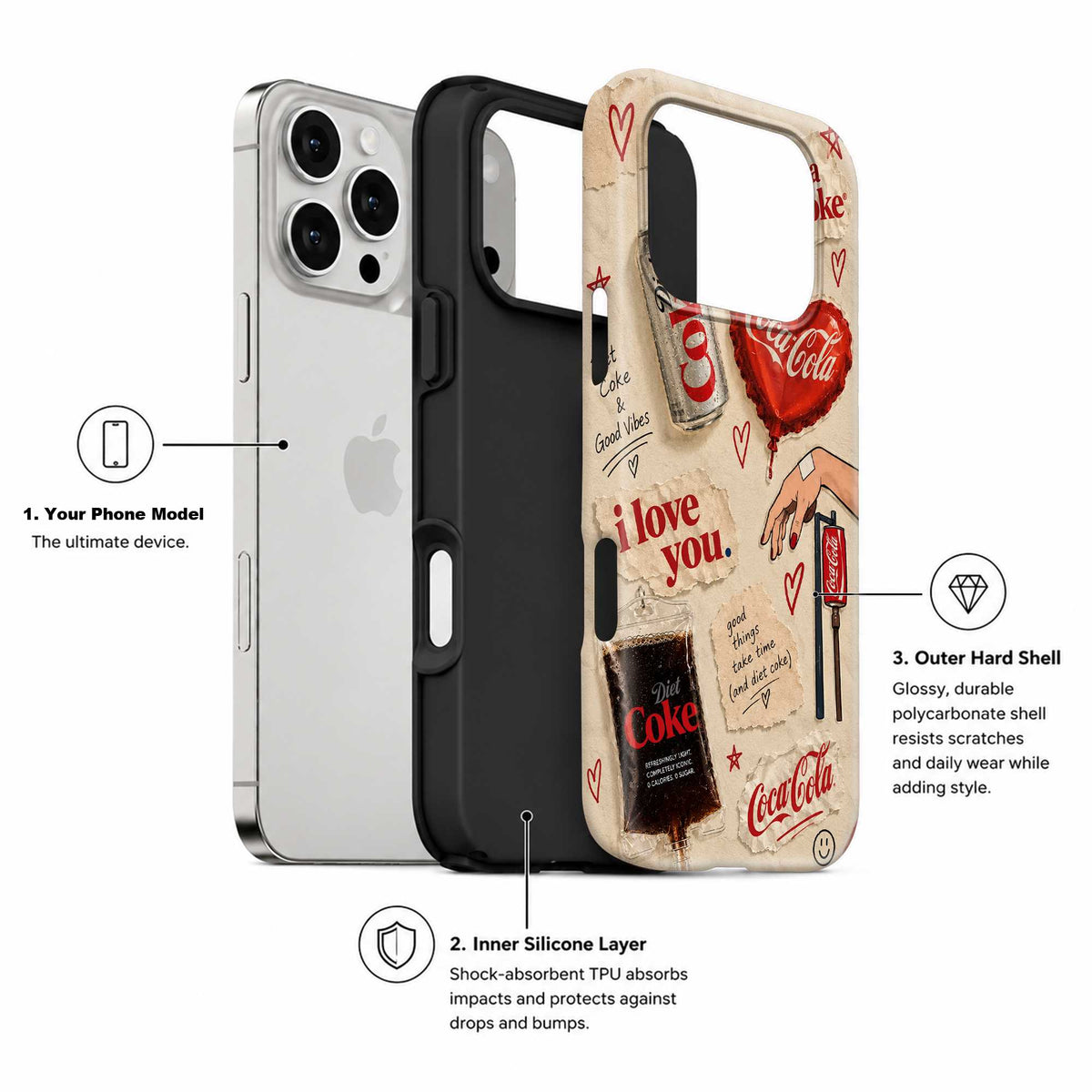 Coke & Good Vibes Dual Guard Case
