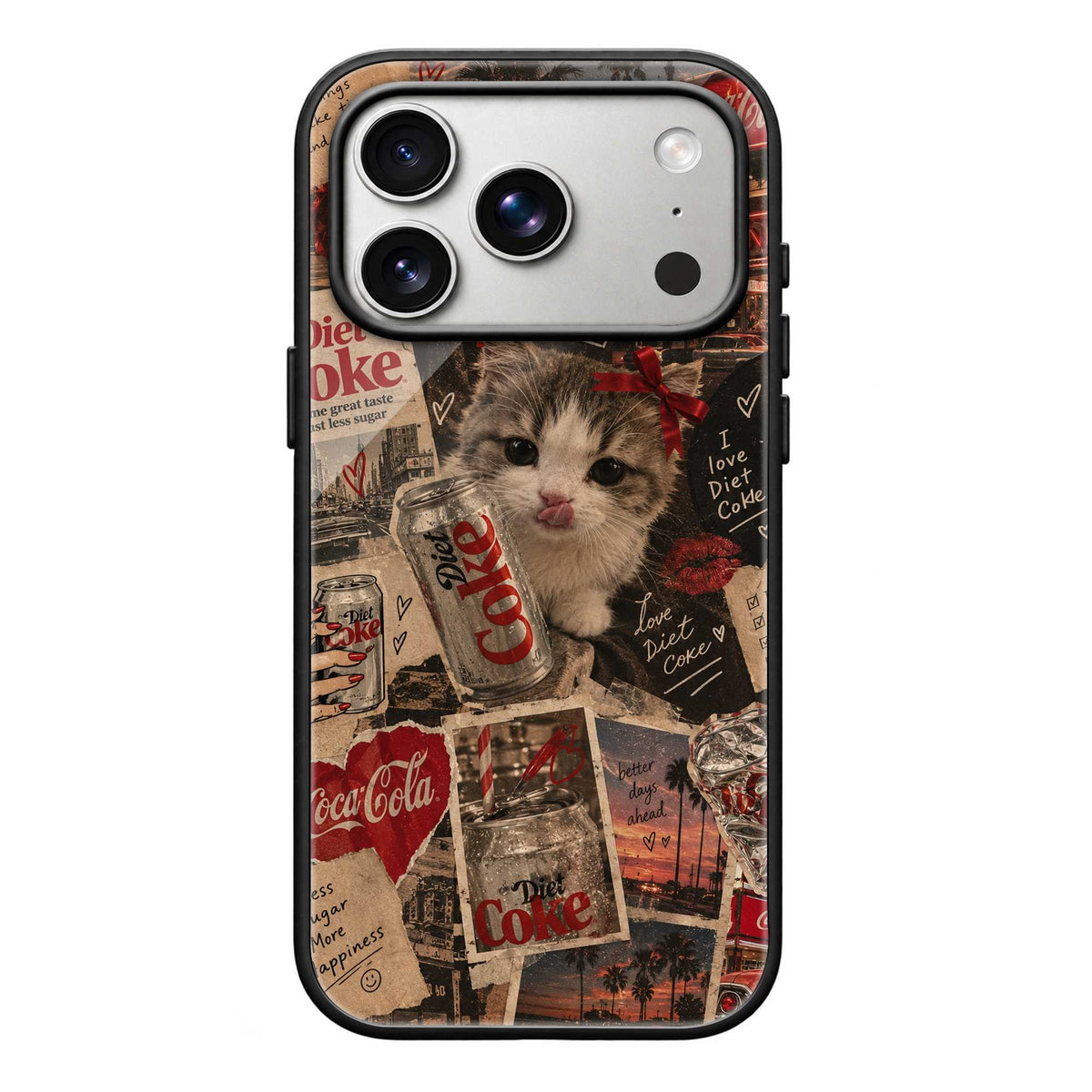 Cola Cat Club Glass Case