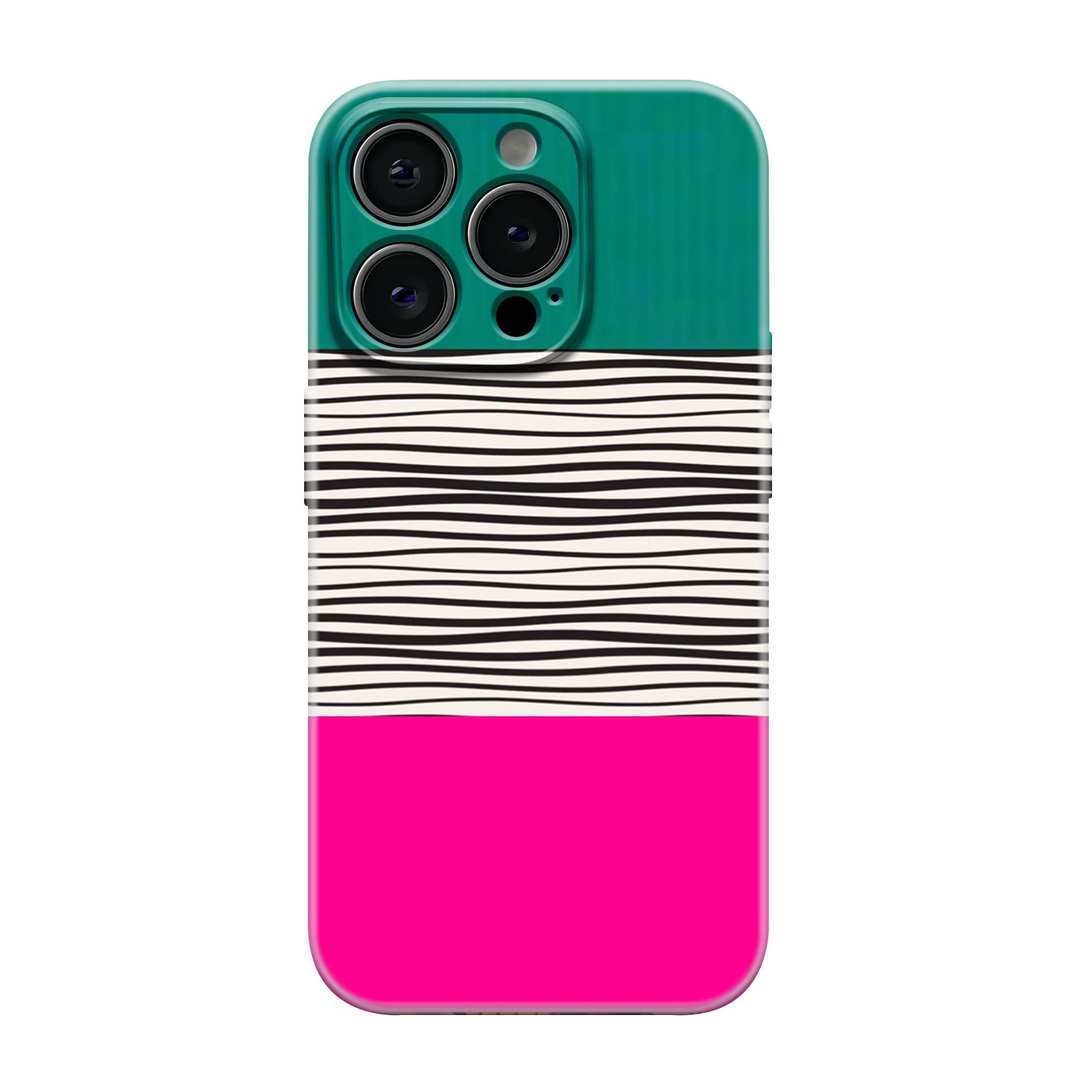 Color Block Glossy Hard Case