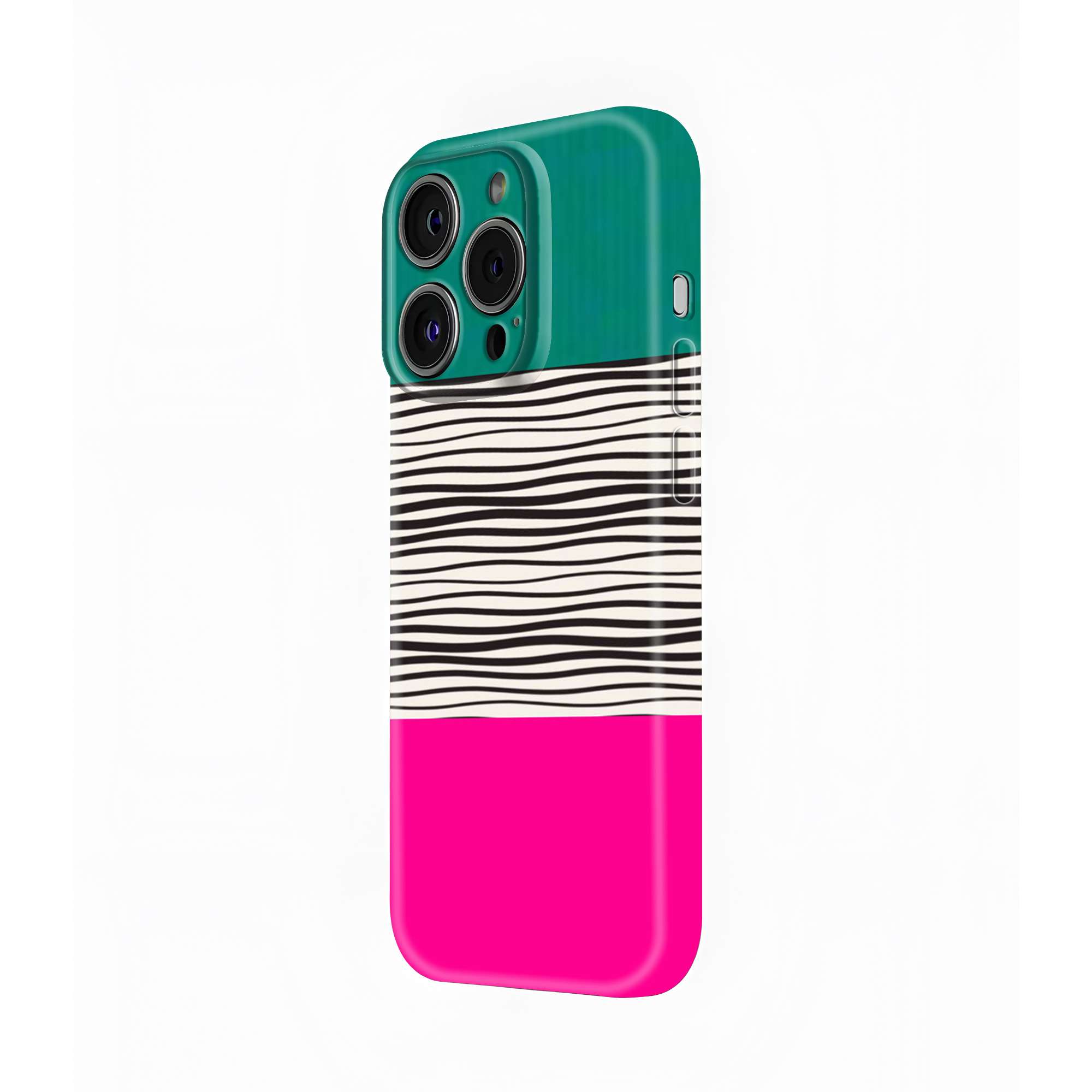 Color Block Glossy Hard Case