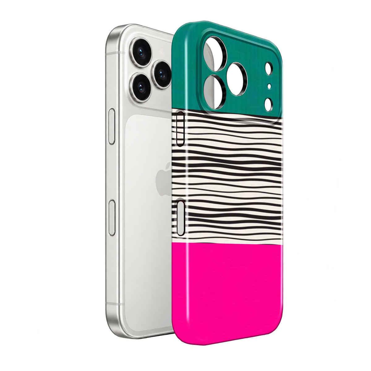Color Block Glossy Hard Case