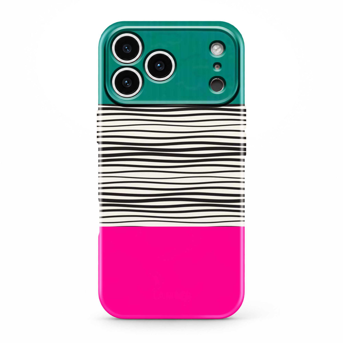 Color Block Glossy Hard Case
