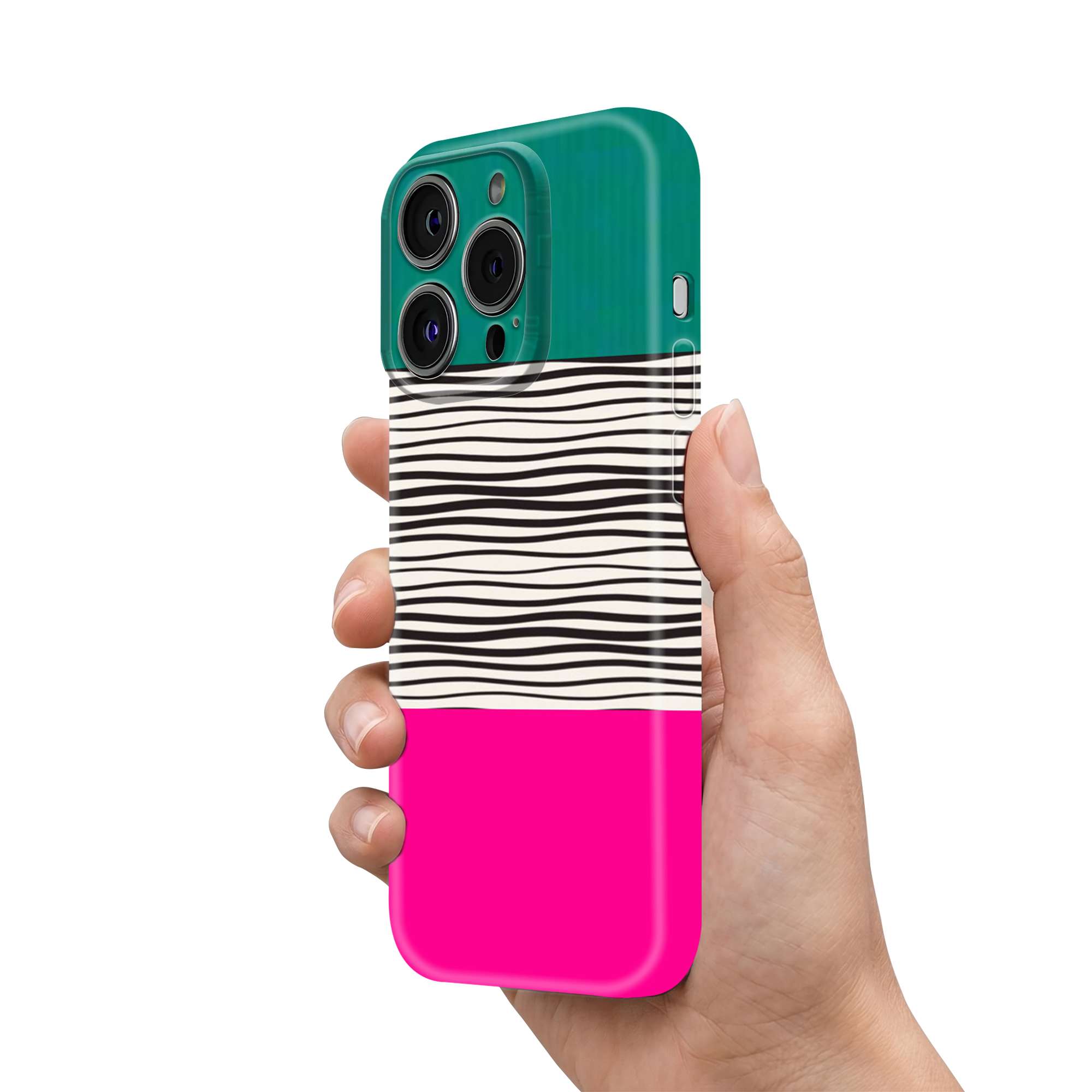 Color Block Glossy Hard Case
