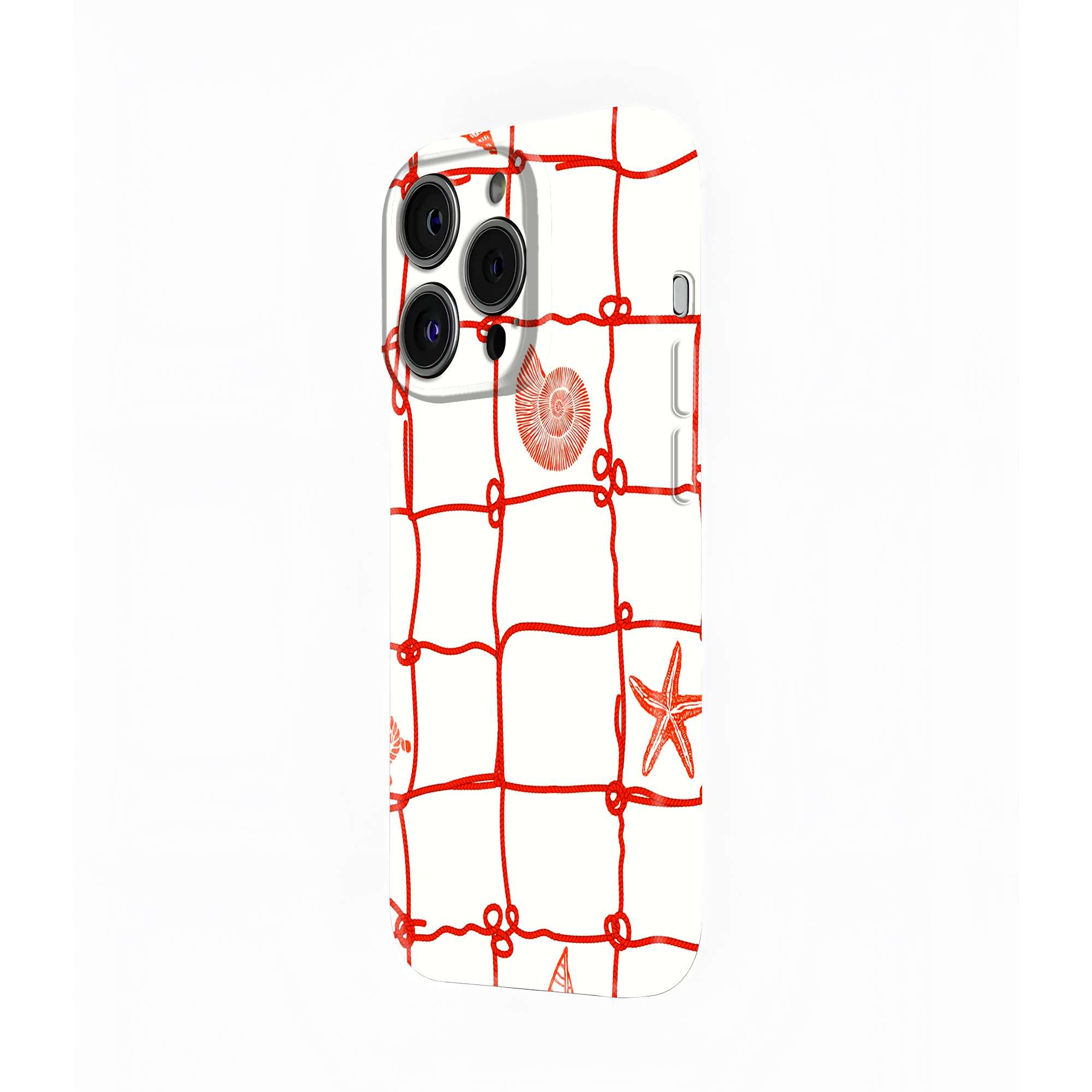 Coral Grid Glossy Hard Case
