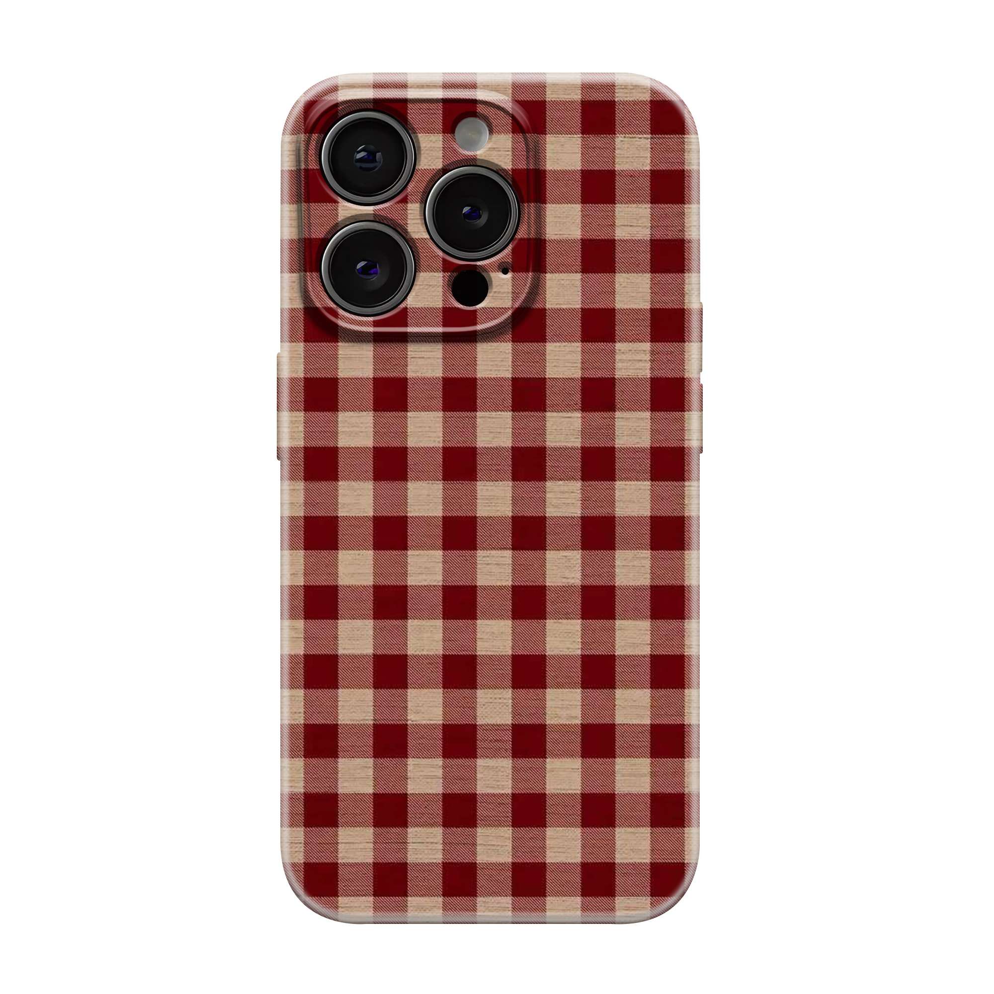 Crimson Checks Glossy Hard Case