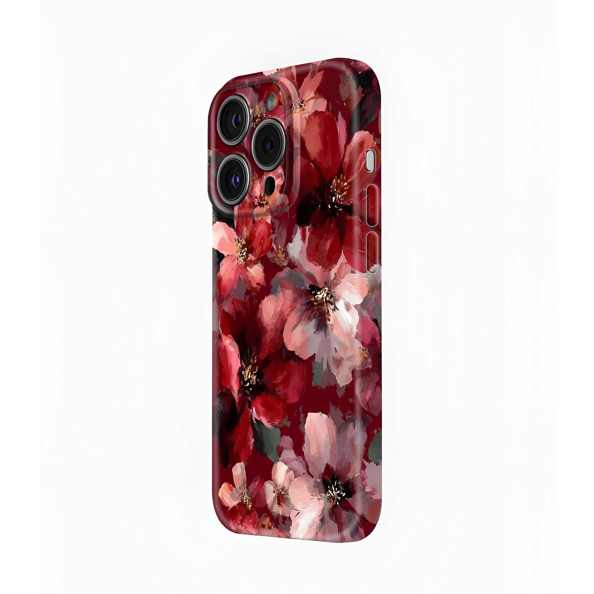 Crimson Blooms Glossy Hard Case