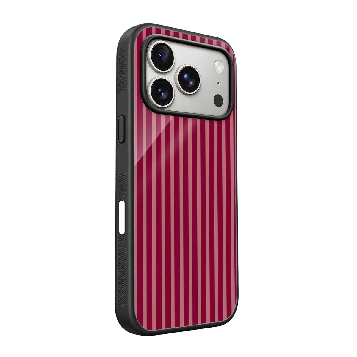 Crimson Stripes Glass Case