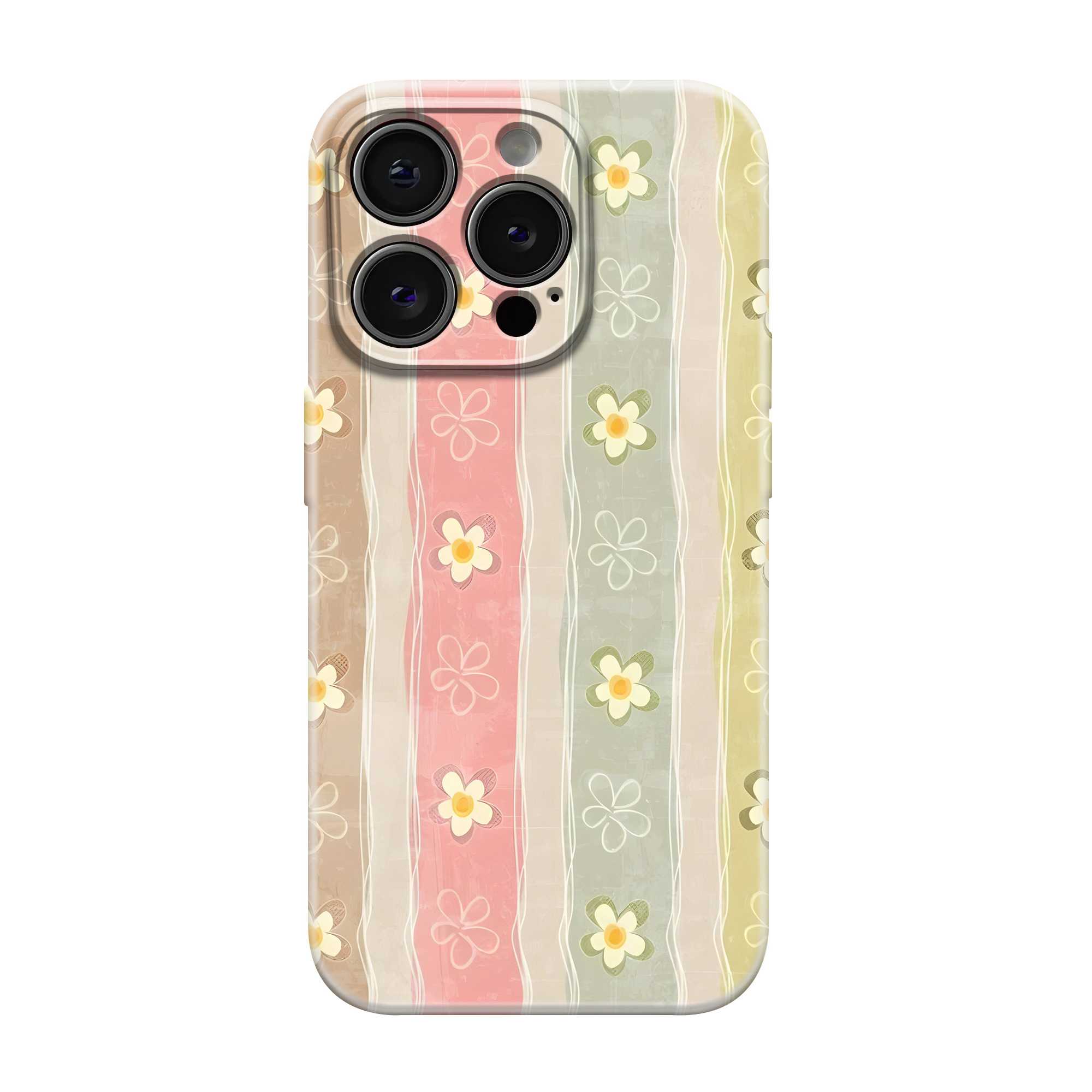 Daisy Stripes Glossy Hard Case