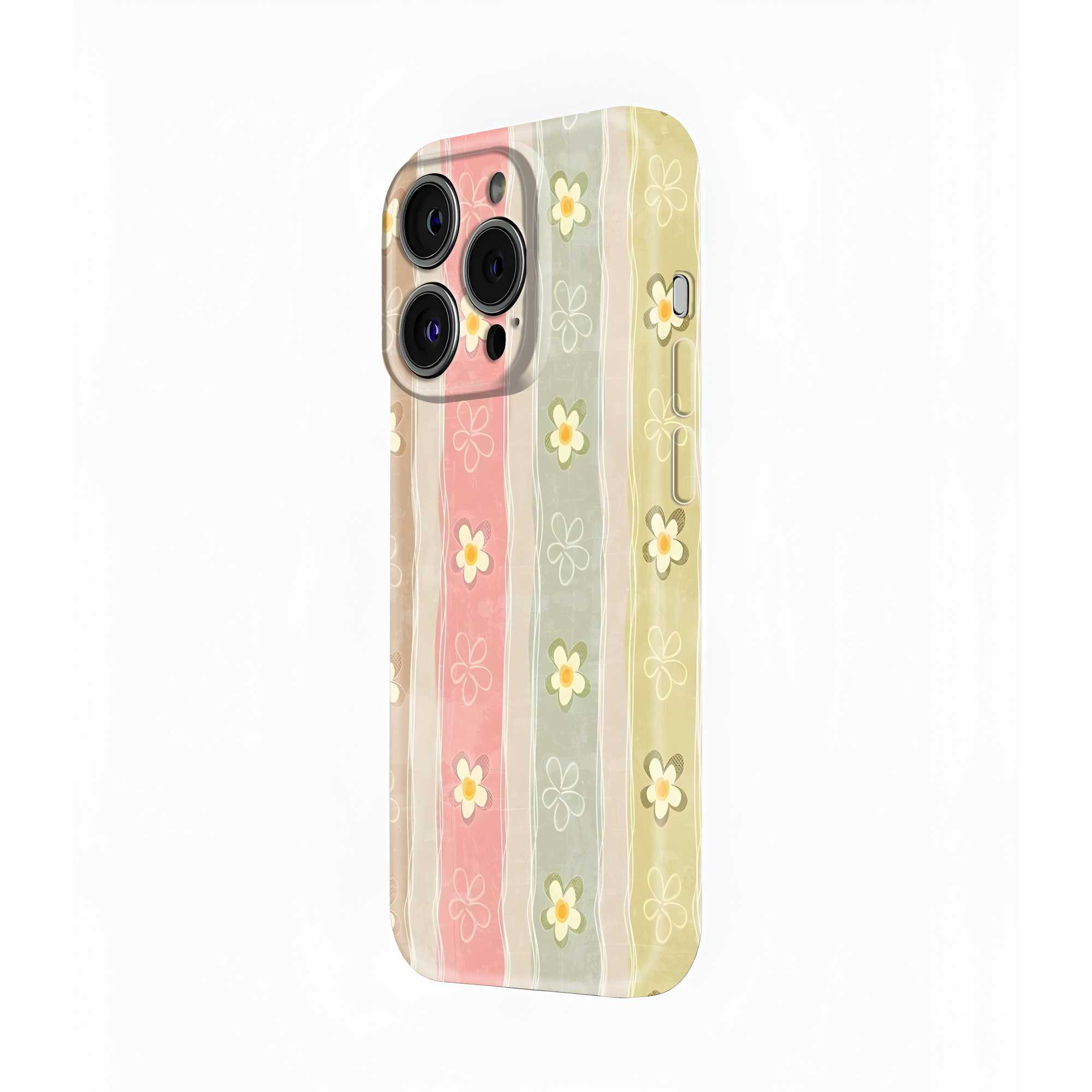Daisy Stripes Glossy Hard Case