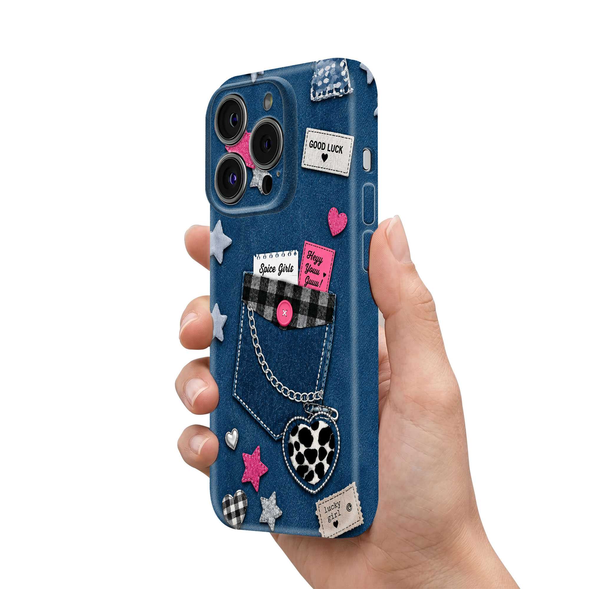 Denim Pocket Glossy Hard Case