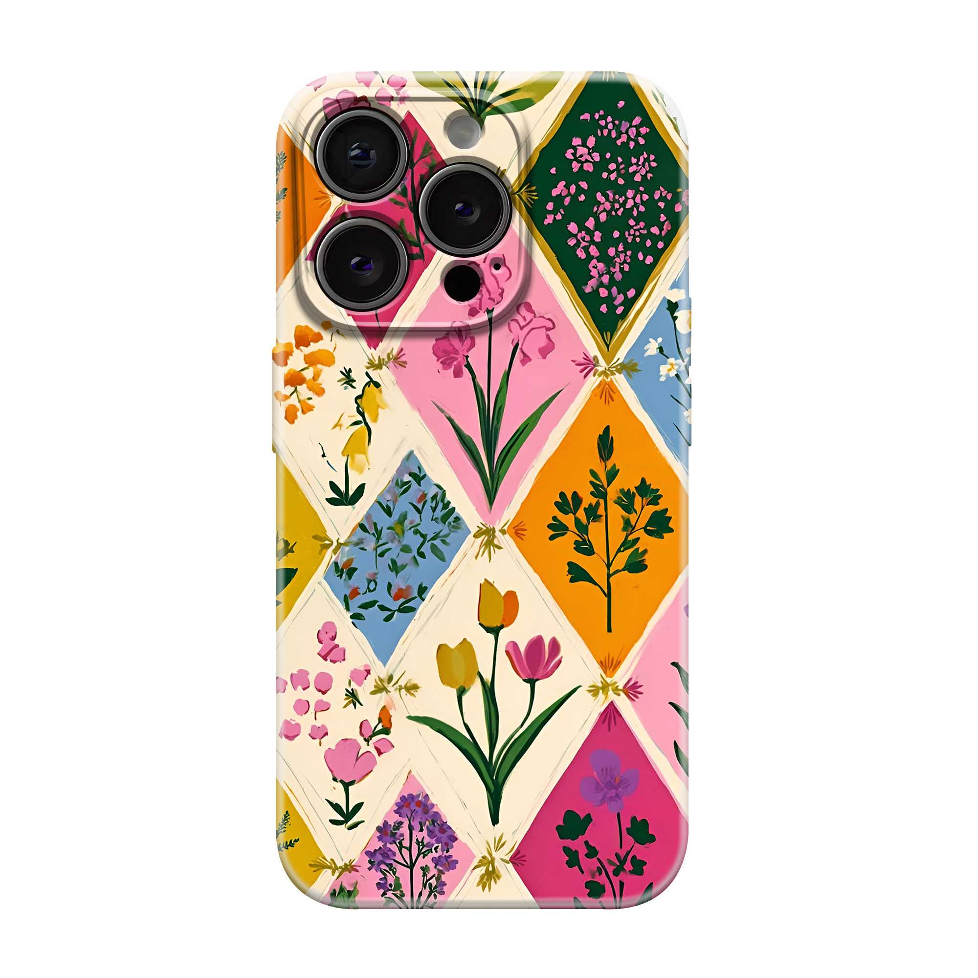 Diamond Florals Glossy Hard Case