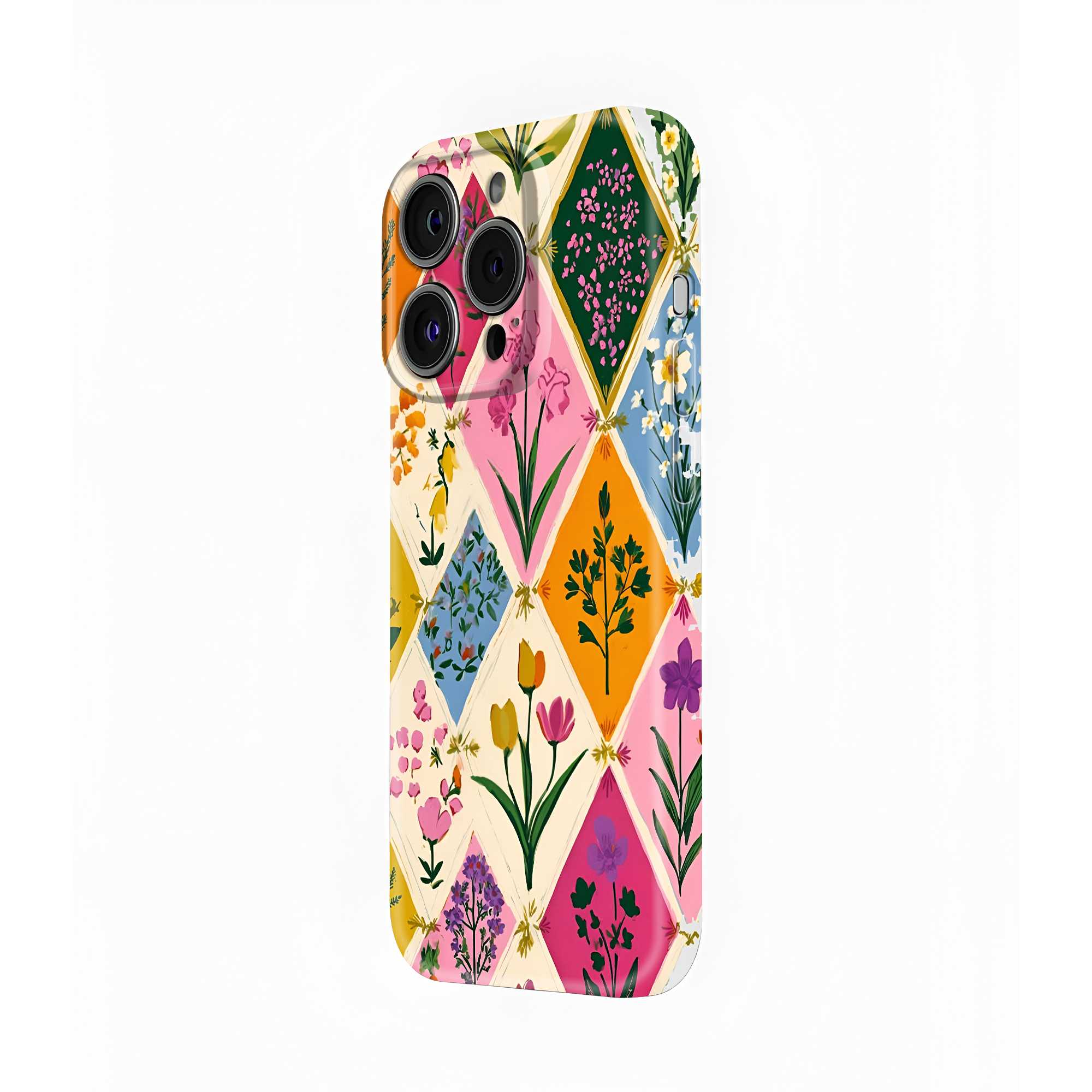 Diamond Florals Glossy Hard Case