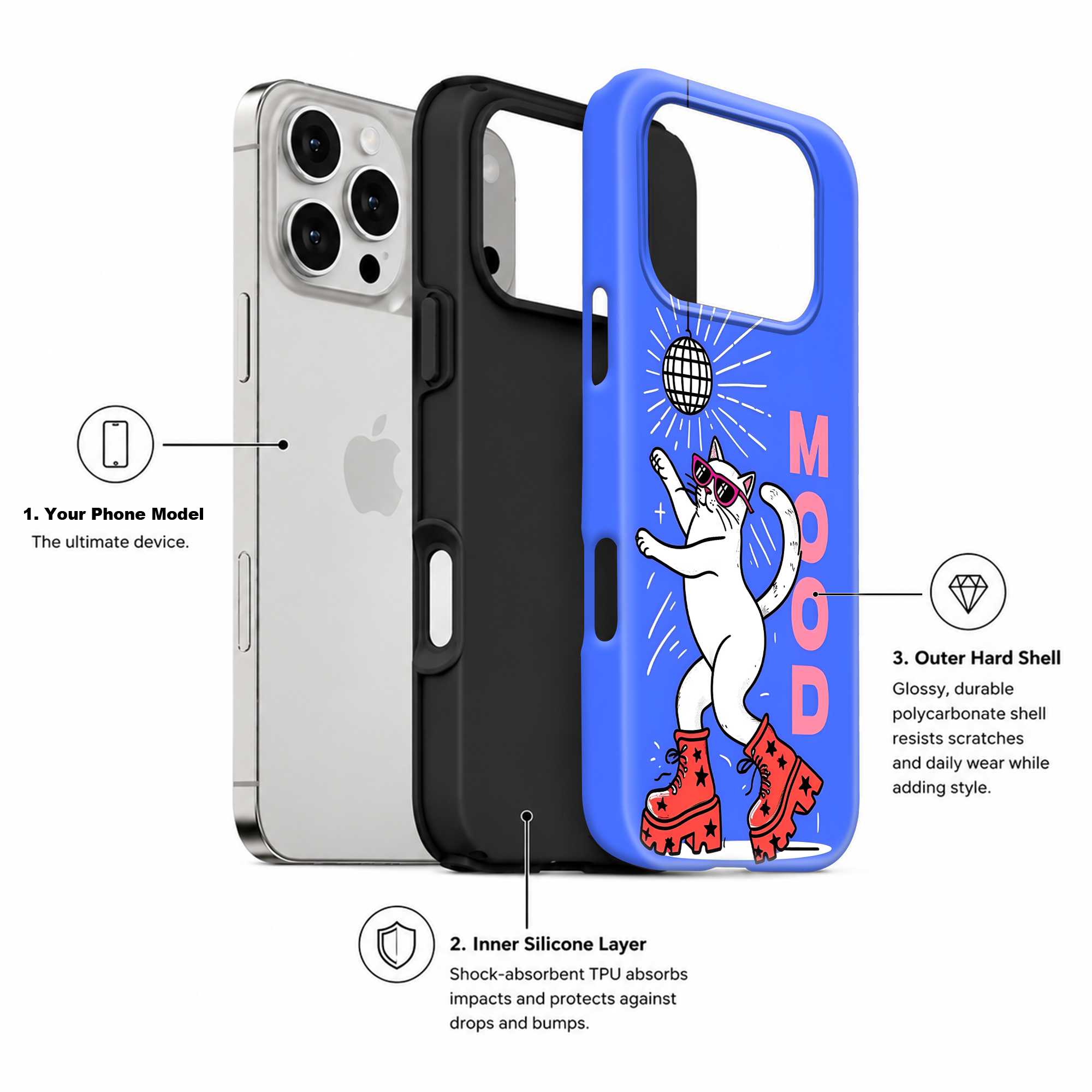 Disco Cat Dual Guard Case