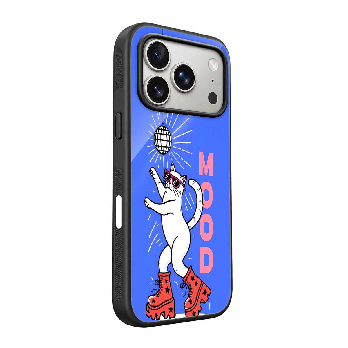 Disco Cat Glass Case