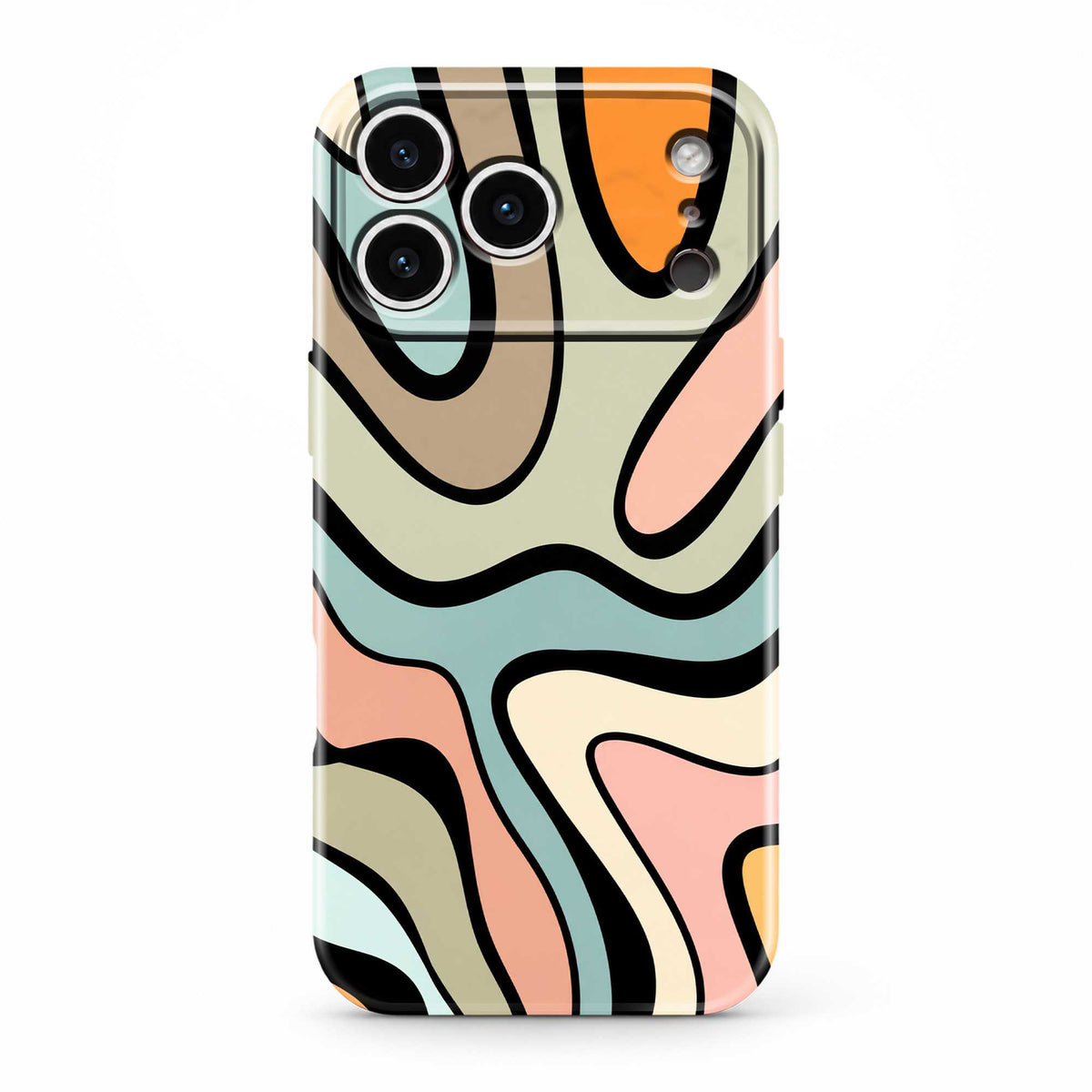 Earthy Swirls Glossy Hard Case