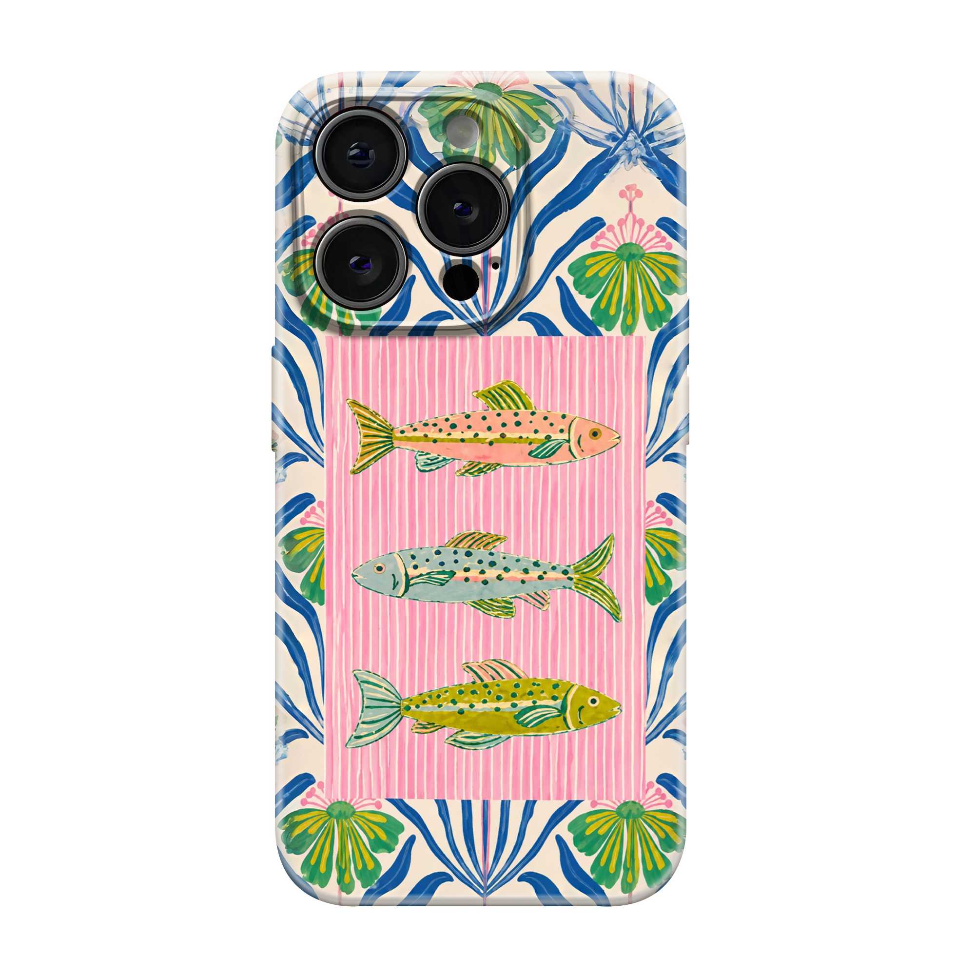 Floral Fish Glossy Hard Case