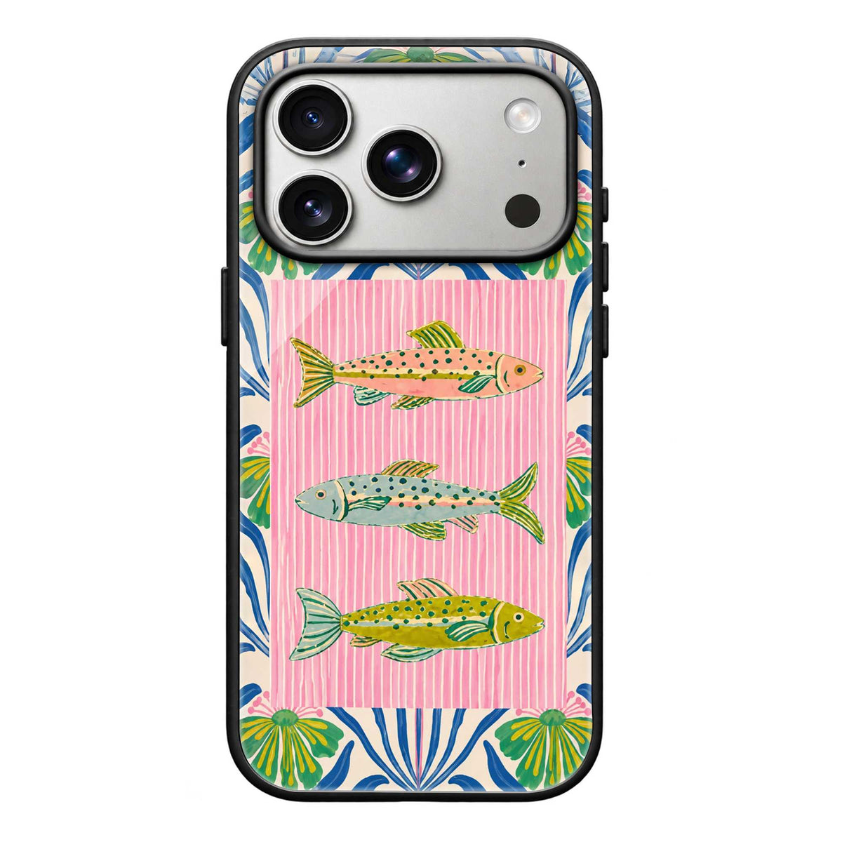 Floral Fish Glass Case