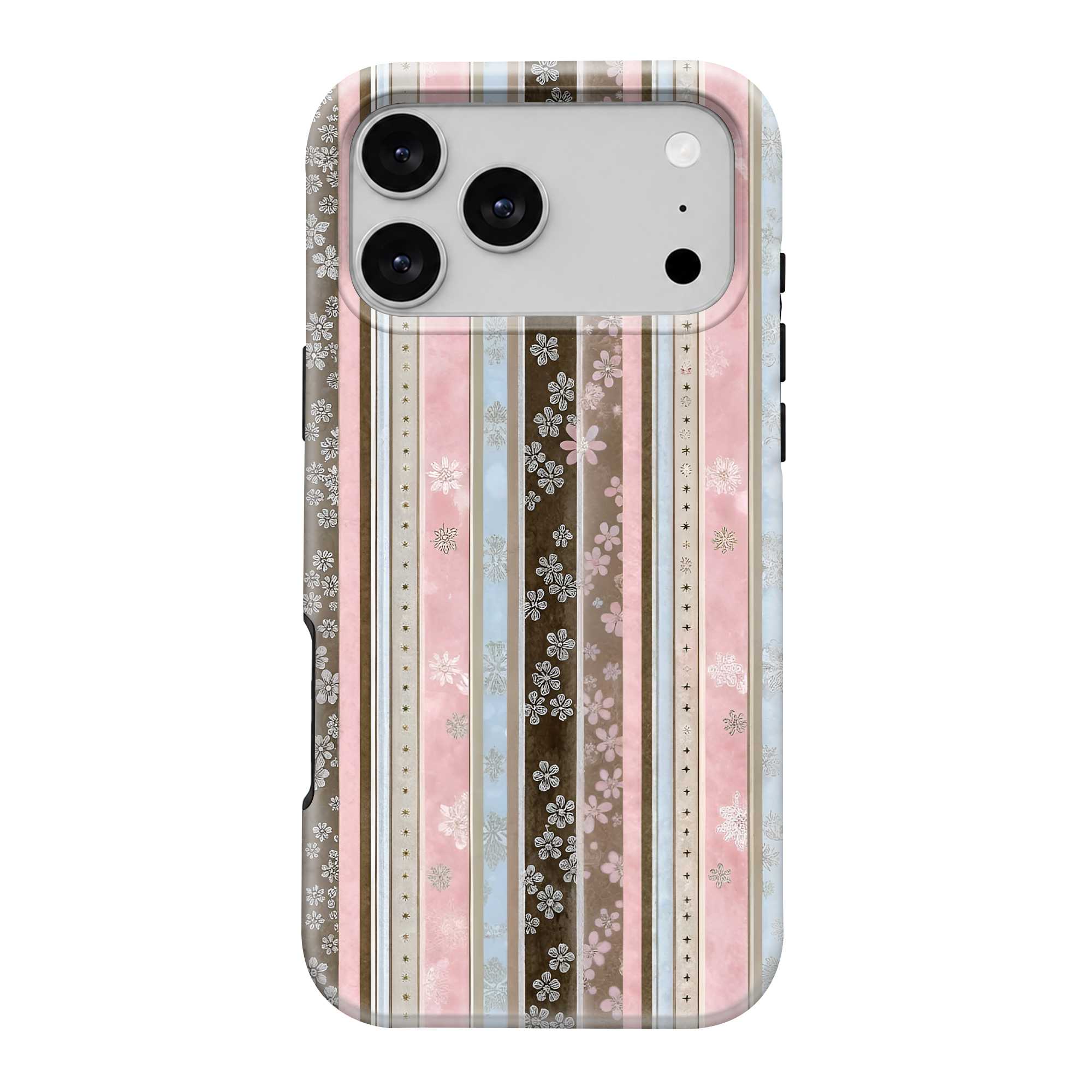 Floral Ribbon Stripe Dual Guard Case
