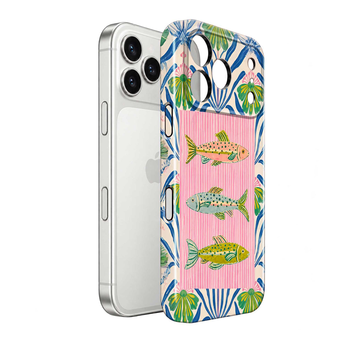 Floral Fish Glossy Hard Case