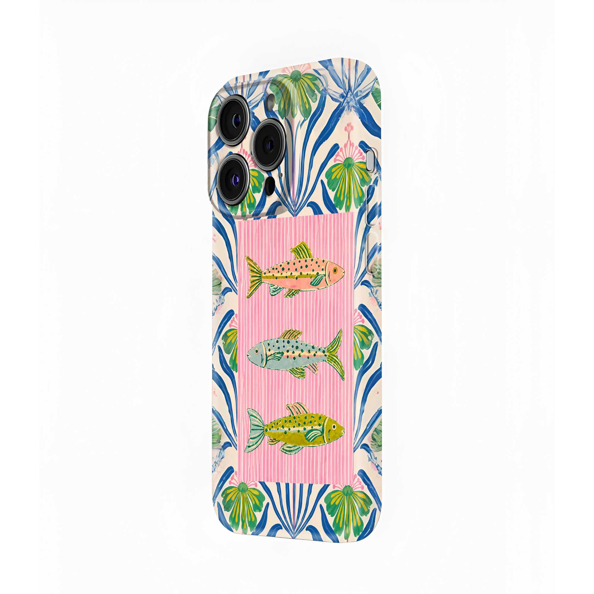 Floral Fish Glossy Hard Case