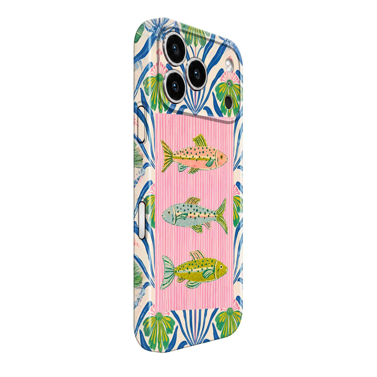 Floral Fish Glossy Hard Case