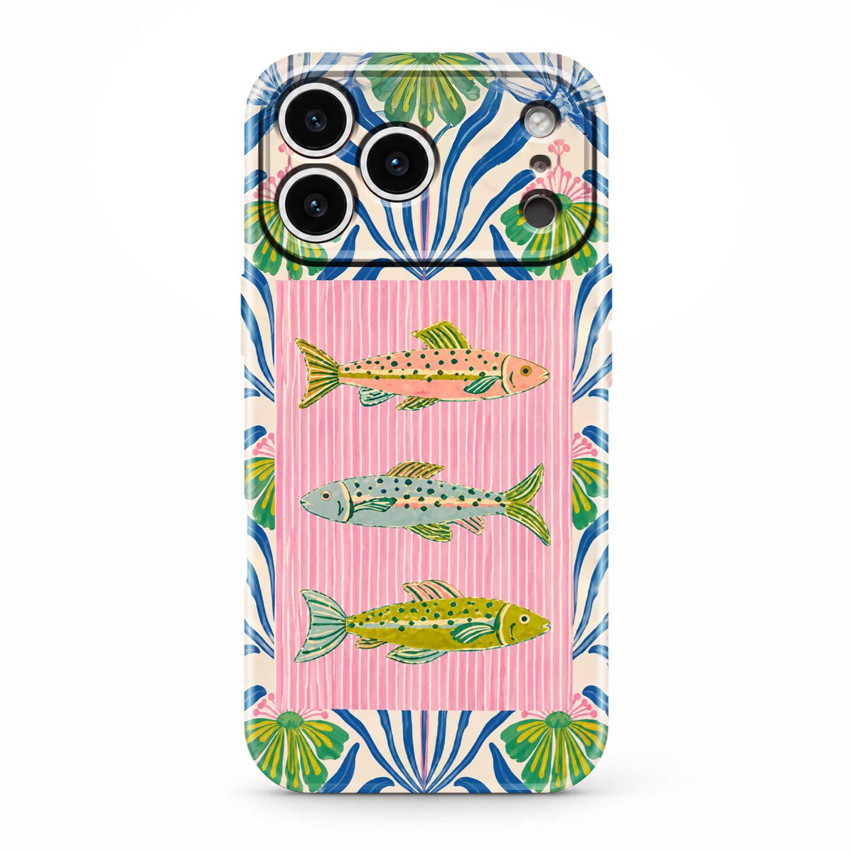 Floral Fish Glossy Hard Case
