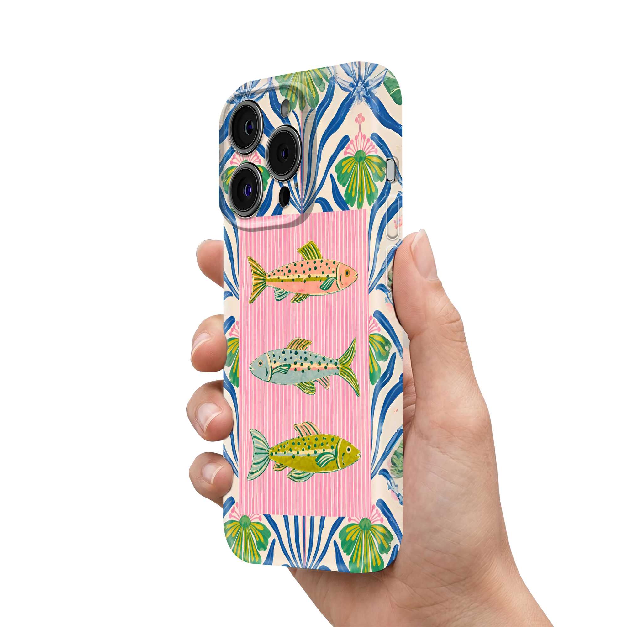 Floral Fish Glossy Hard Case