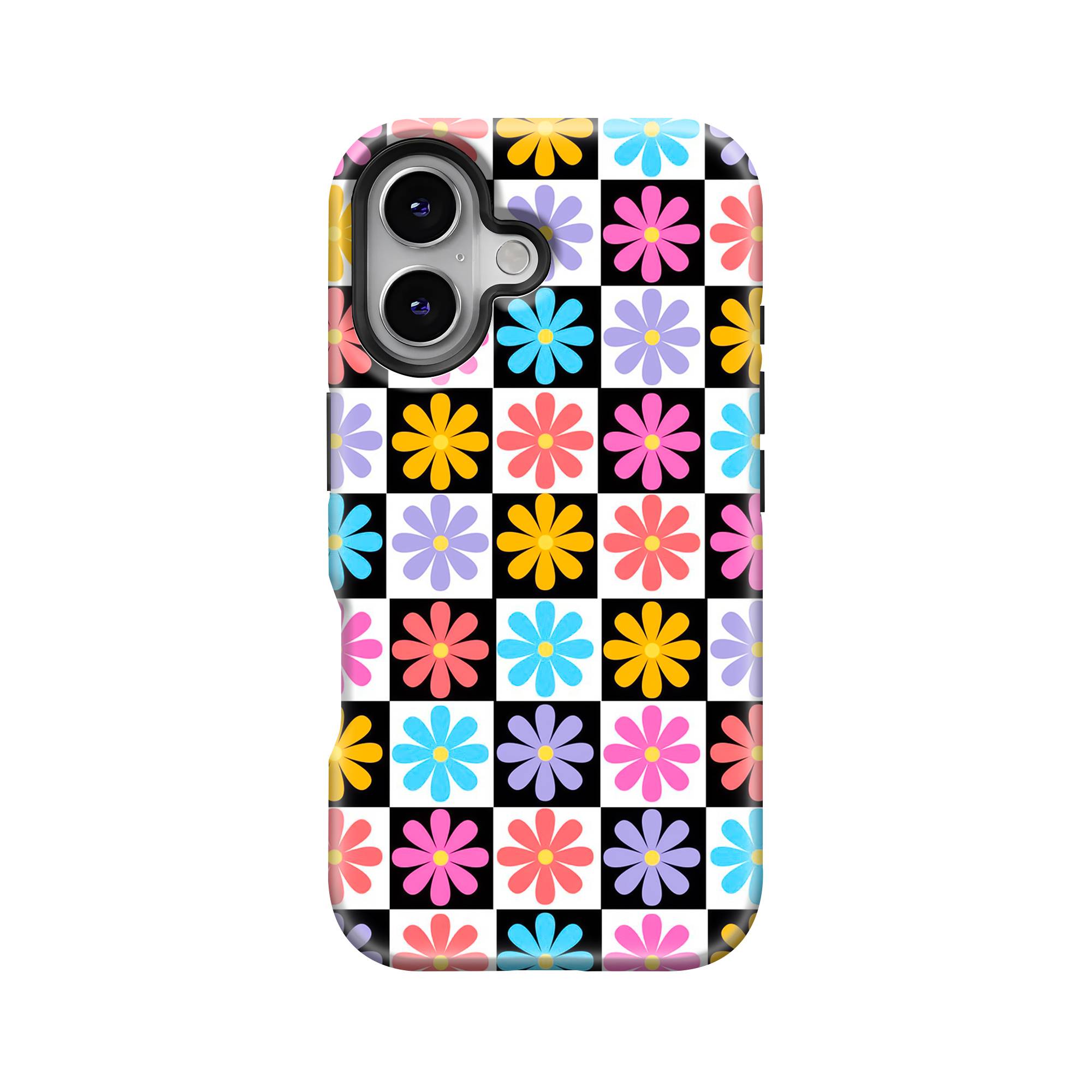 Flower Check Dual Guard Case