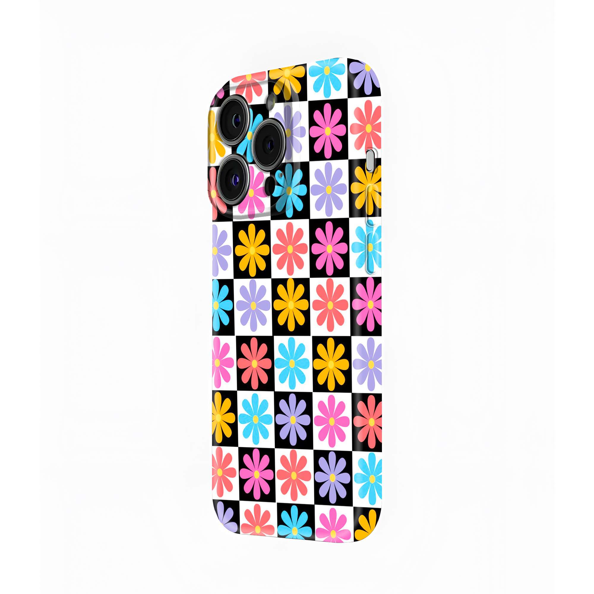 Flower Check Glossy Hard Case