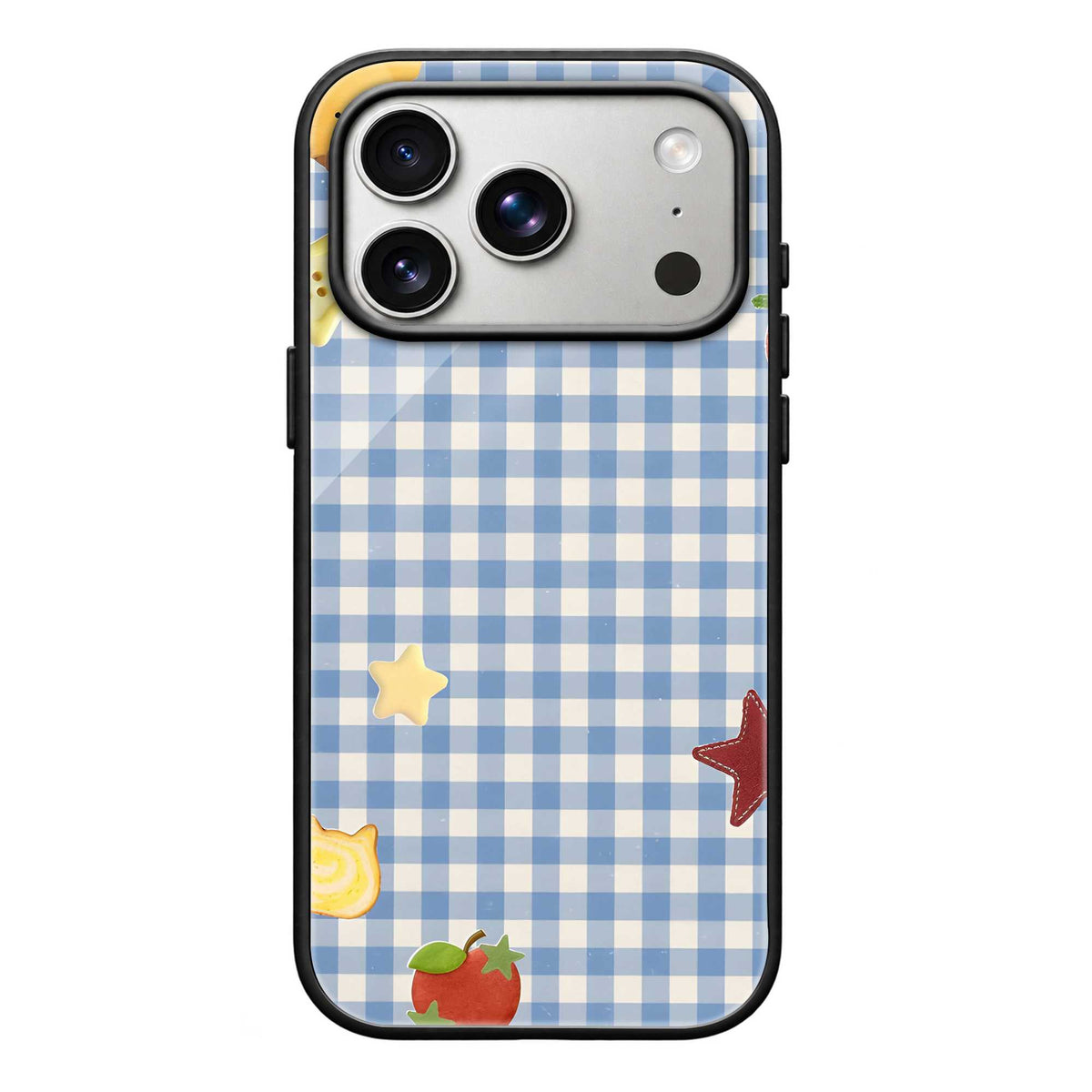 Gingham Fruits Glass Case