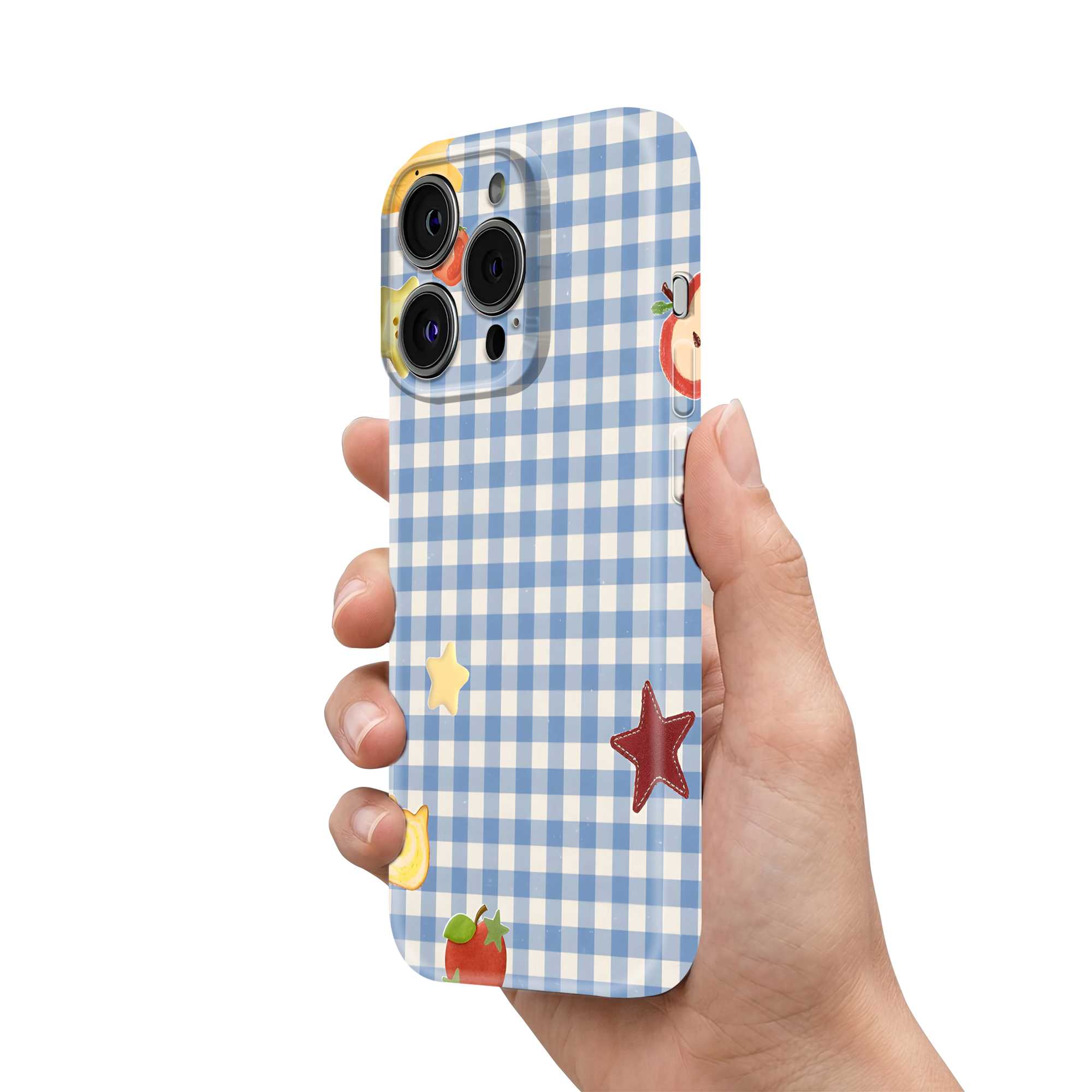 Gingham Fruits Glossy Hard Case