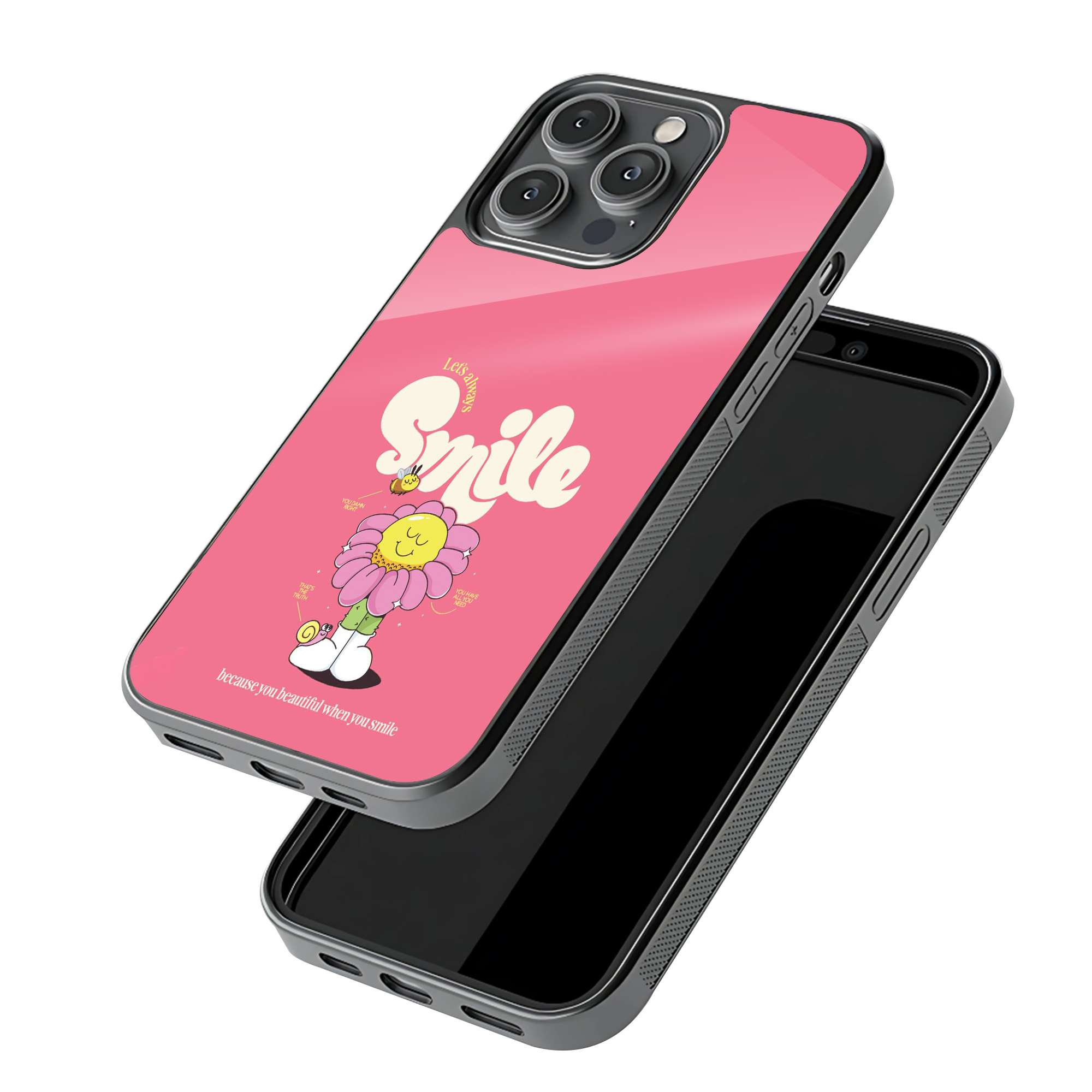 Smile Bloom Glass Case
