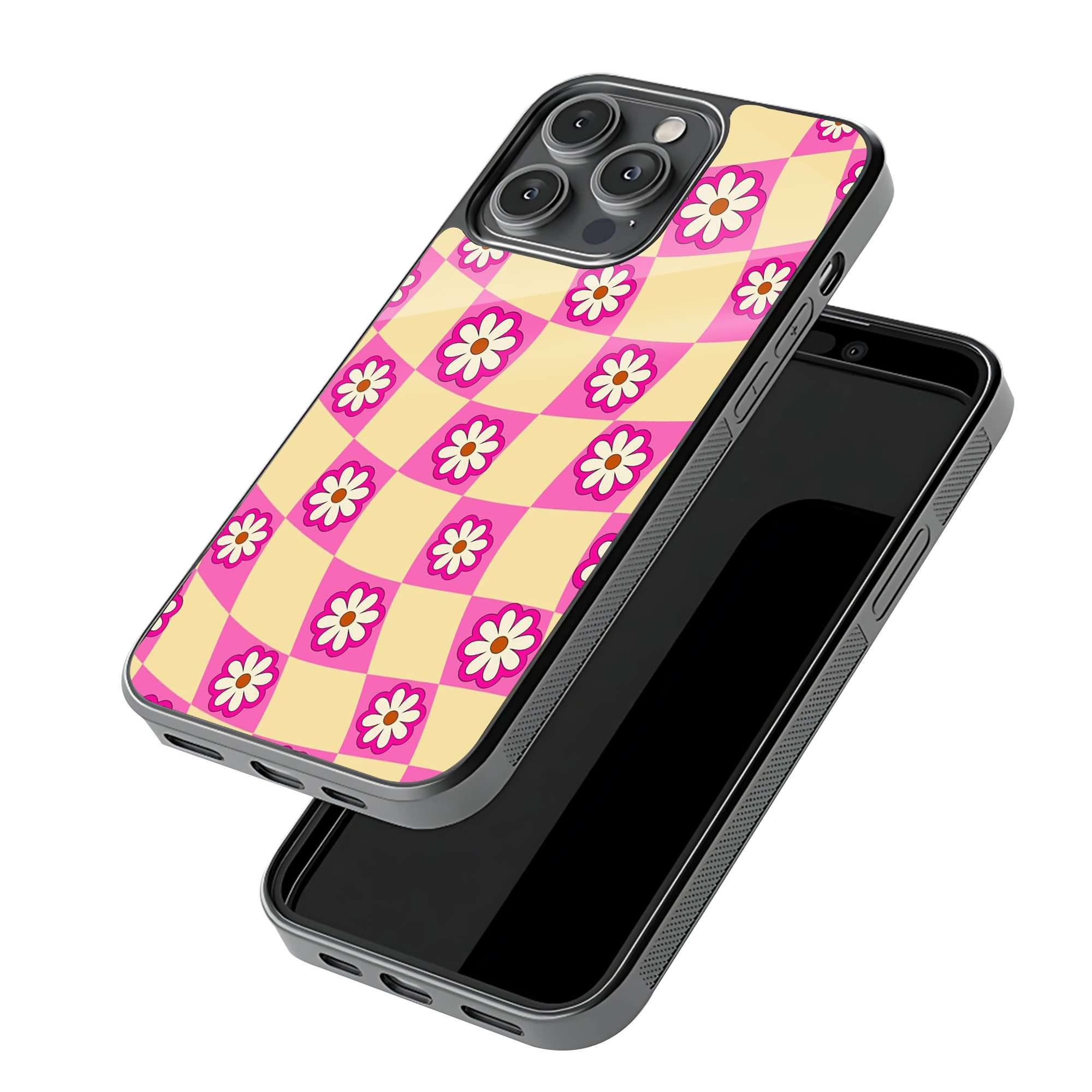 Pinkcore Flowers Glass Case