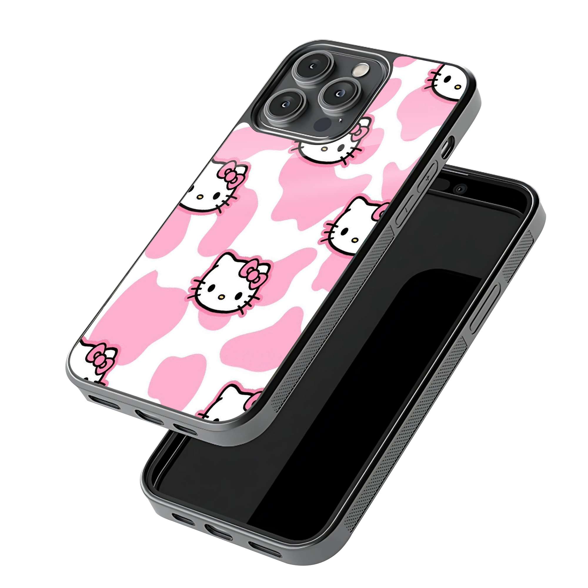 Pink Kitty Moo Glass Case