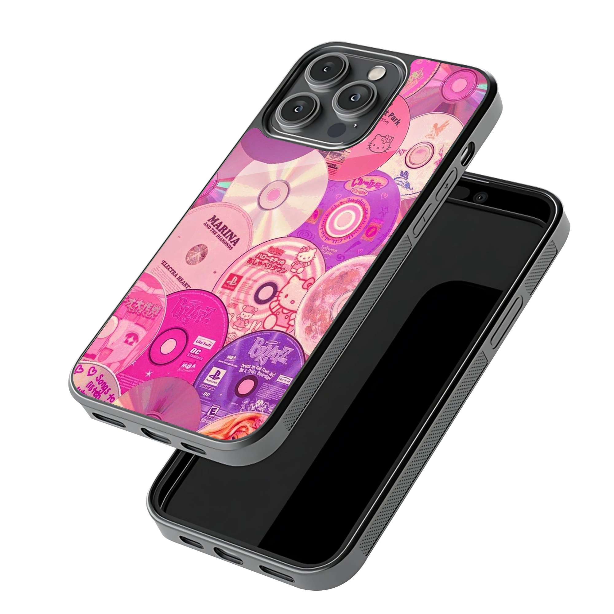 Pink Disc Dreams Glass Case