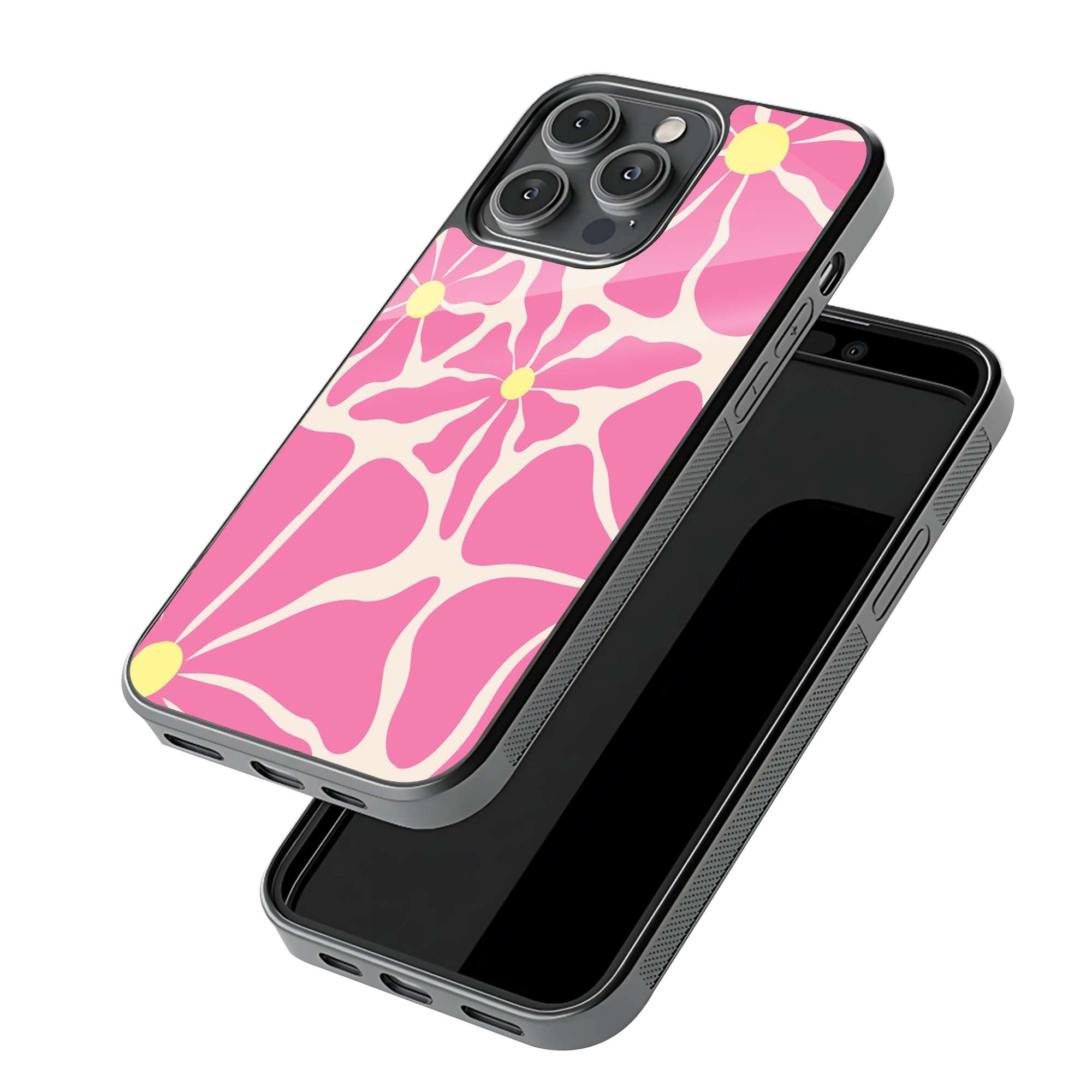 Pink Daisy Glass Case