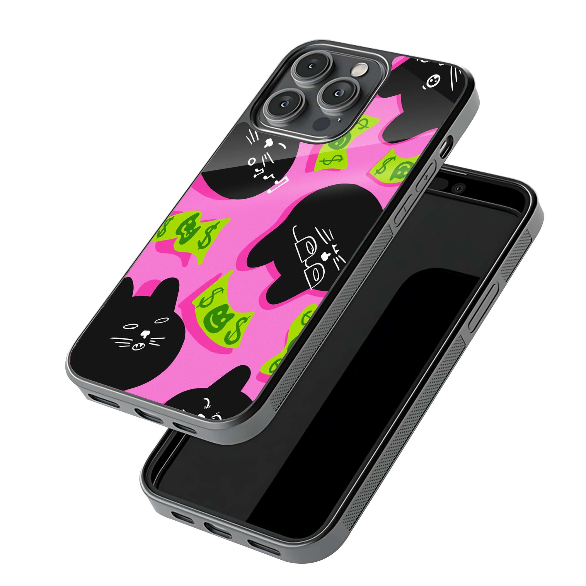 Money Meow Glass Case