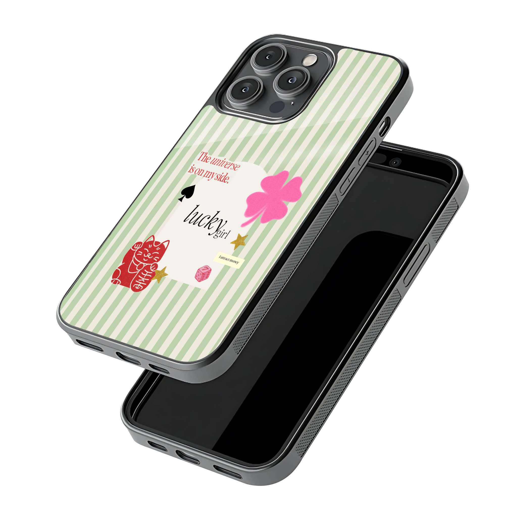 Lucky Girl Aesthetic Glass Case