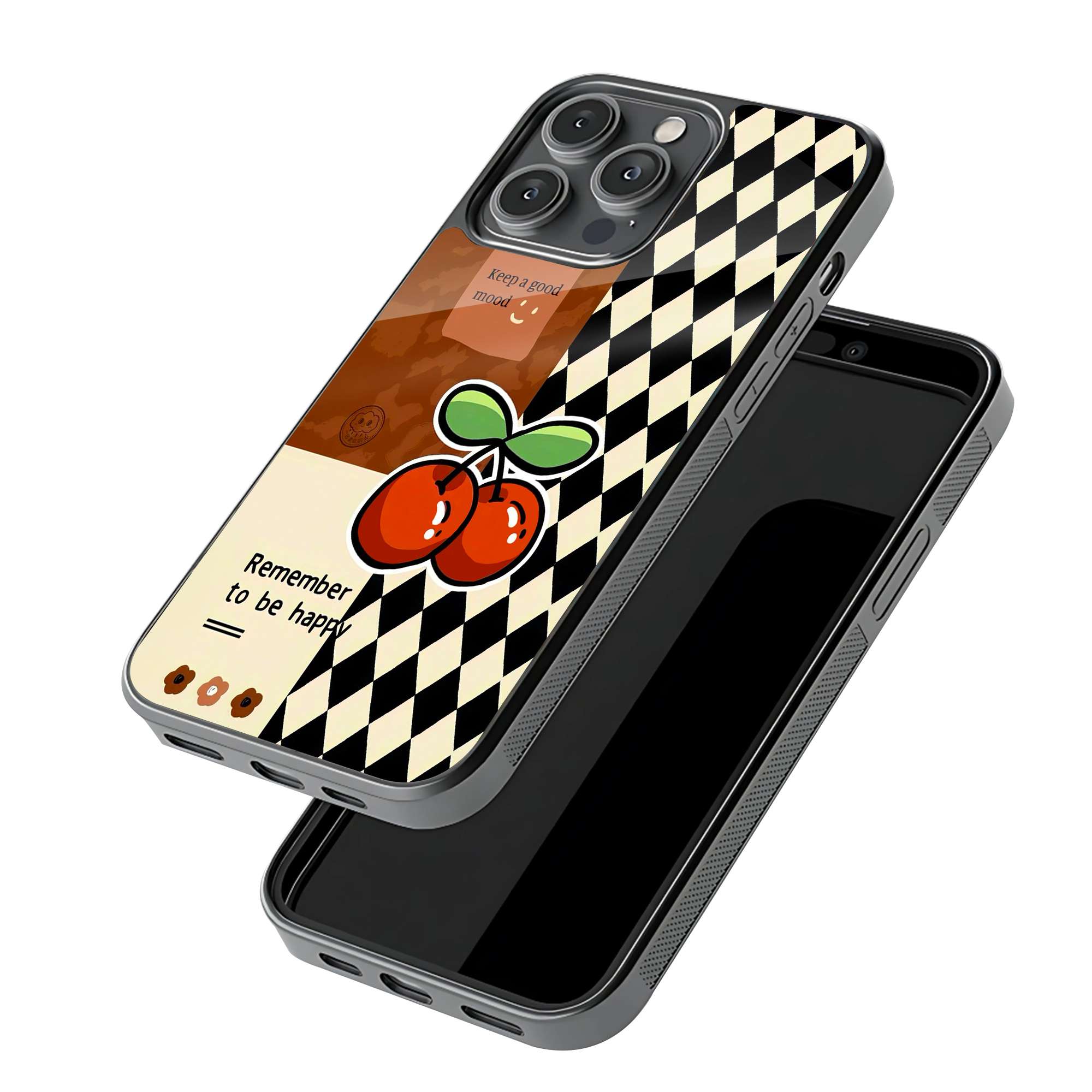 Happy Vibes Cherry Glass Case
