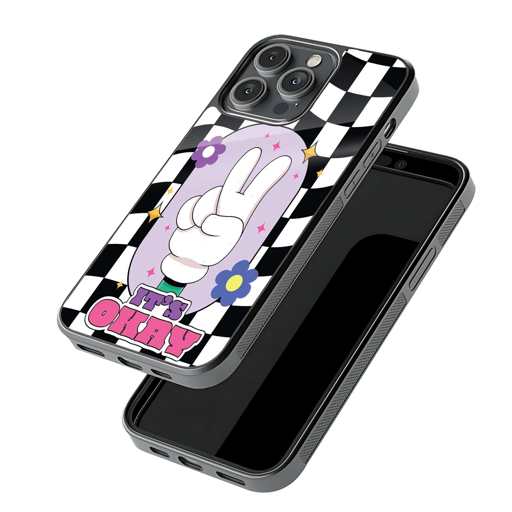 Checkmate Cute Glass Case
