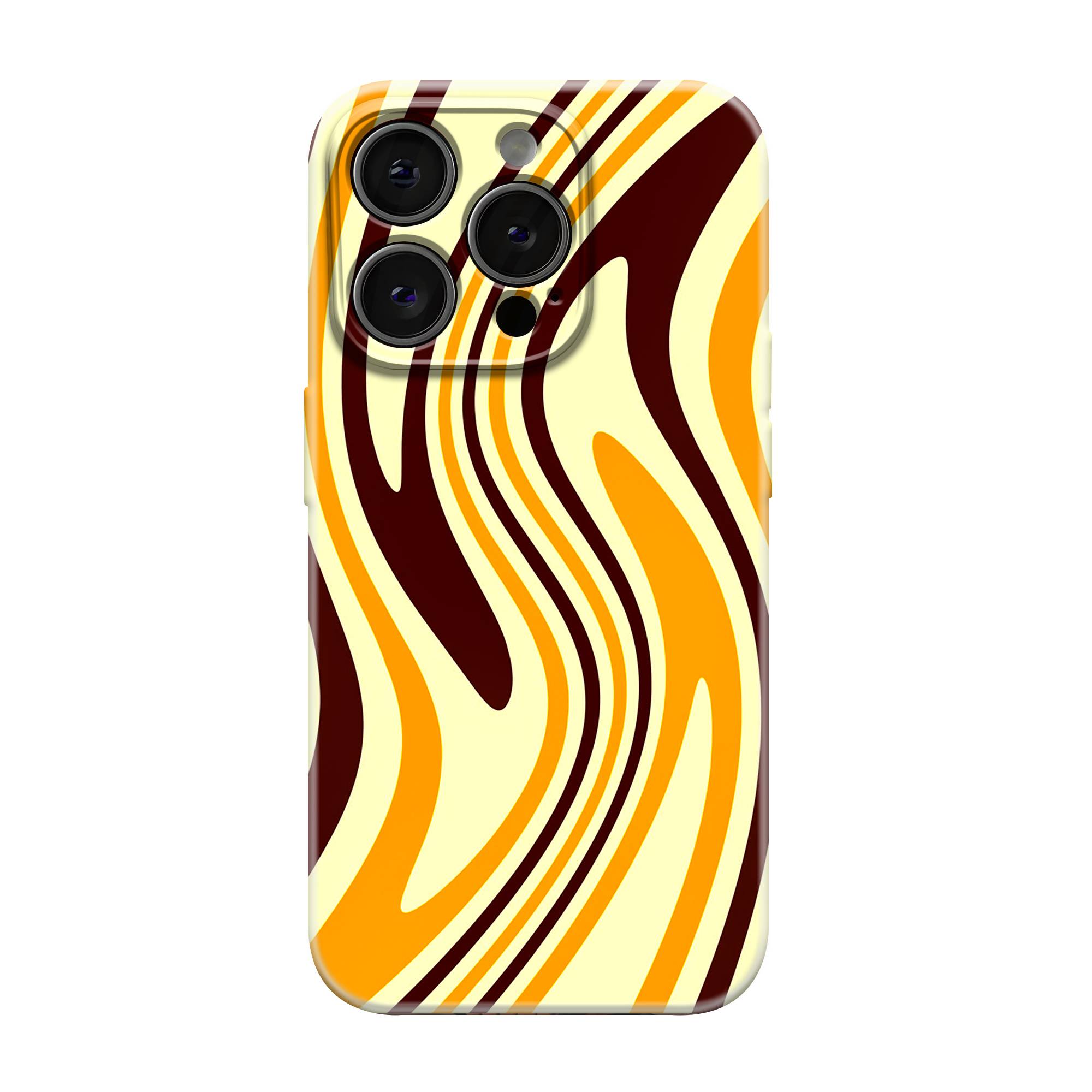 Golden Swirl Glossy Hard Case