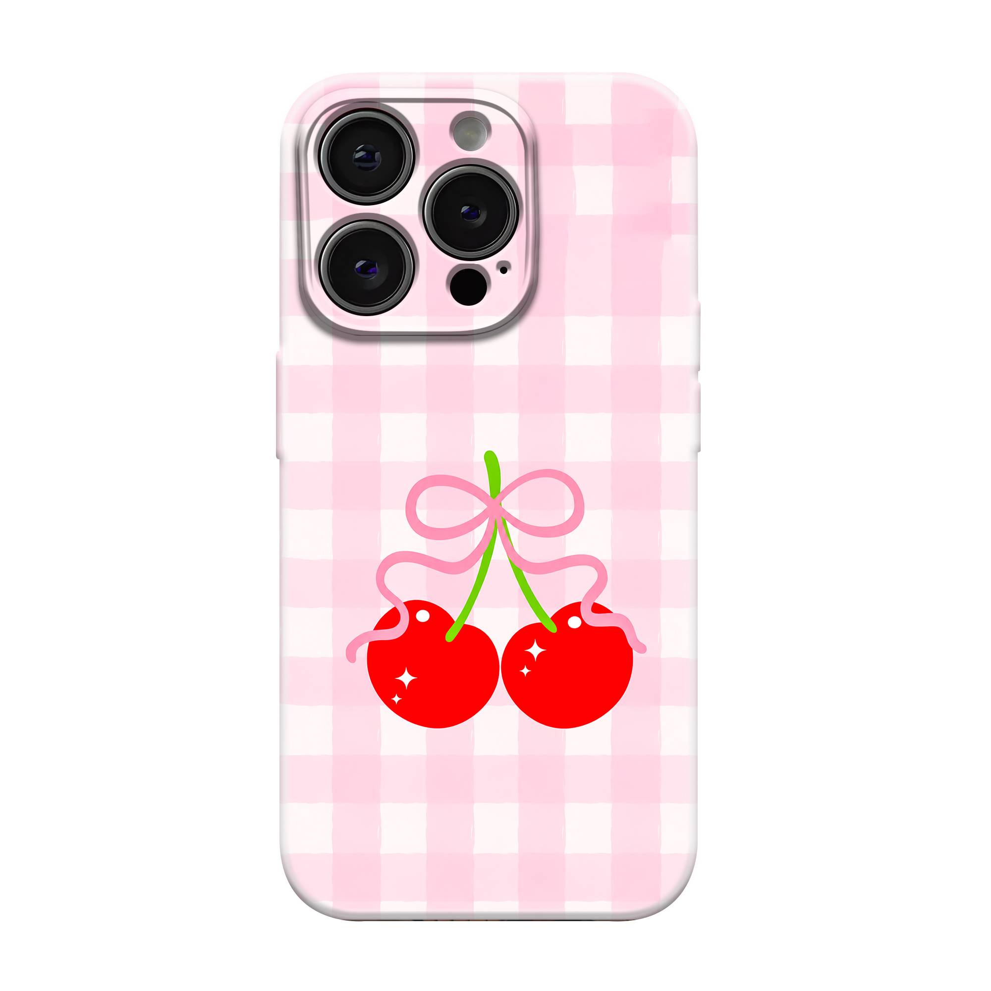 Cherry Checkers Glossy Hard Case