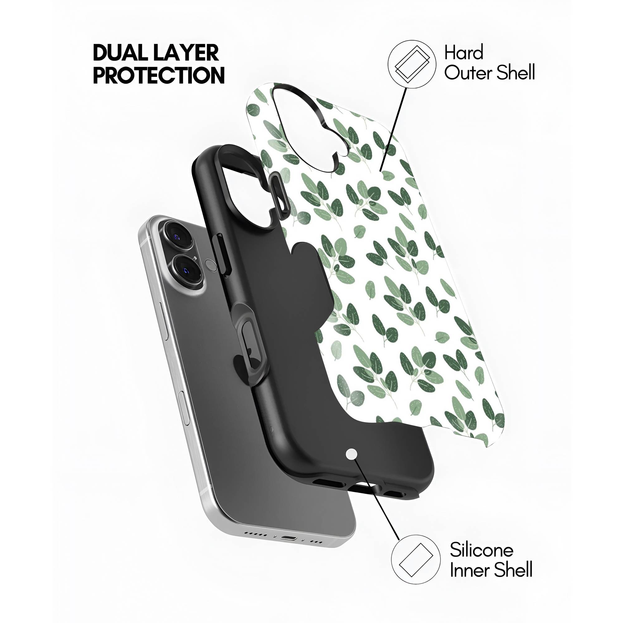 Green Leaves Dual Guard Case