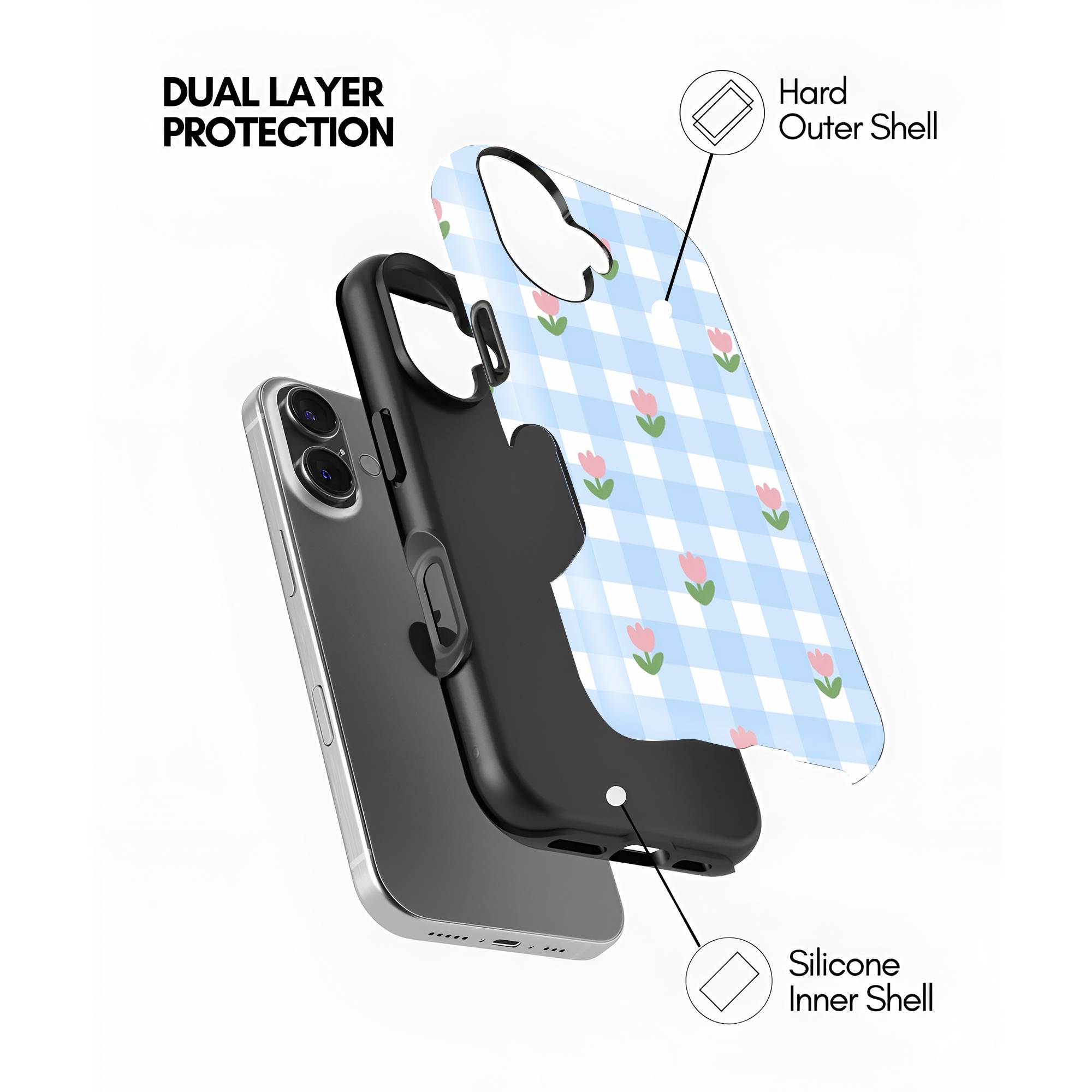 Tulip Gingham Dual Guard Case