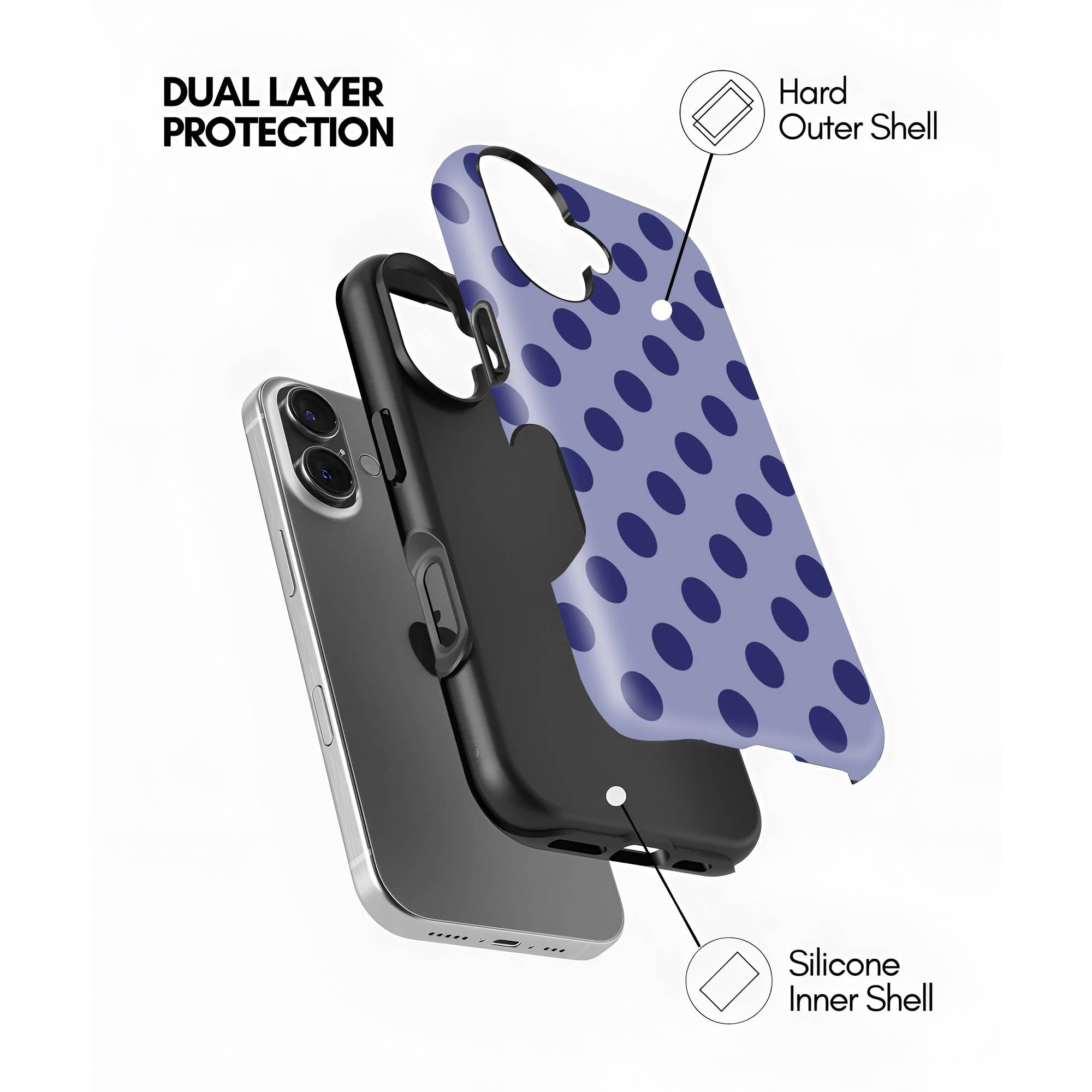 Blueberry Polka Dual Guard Case