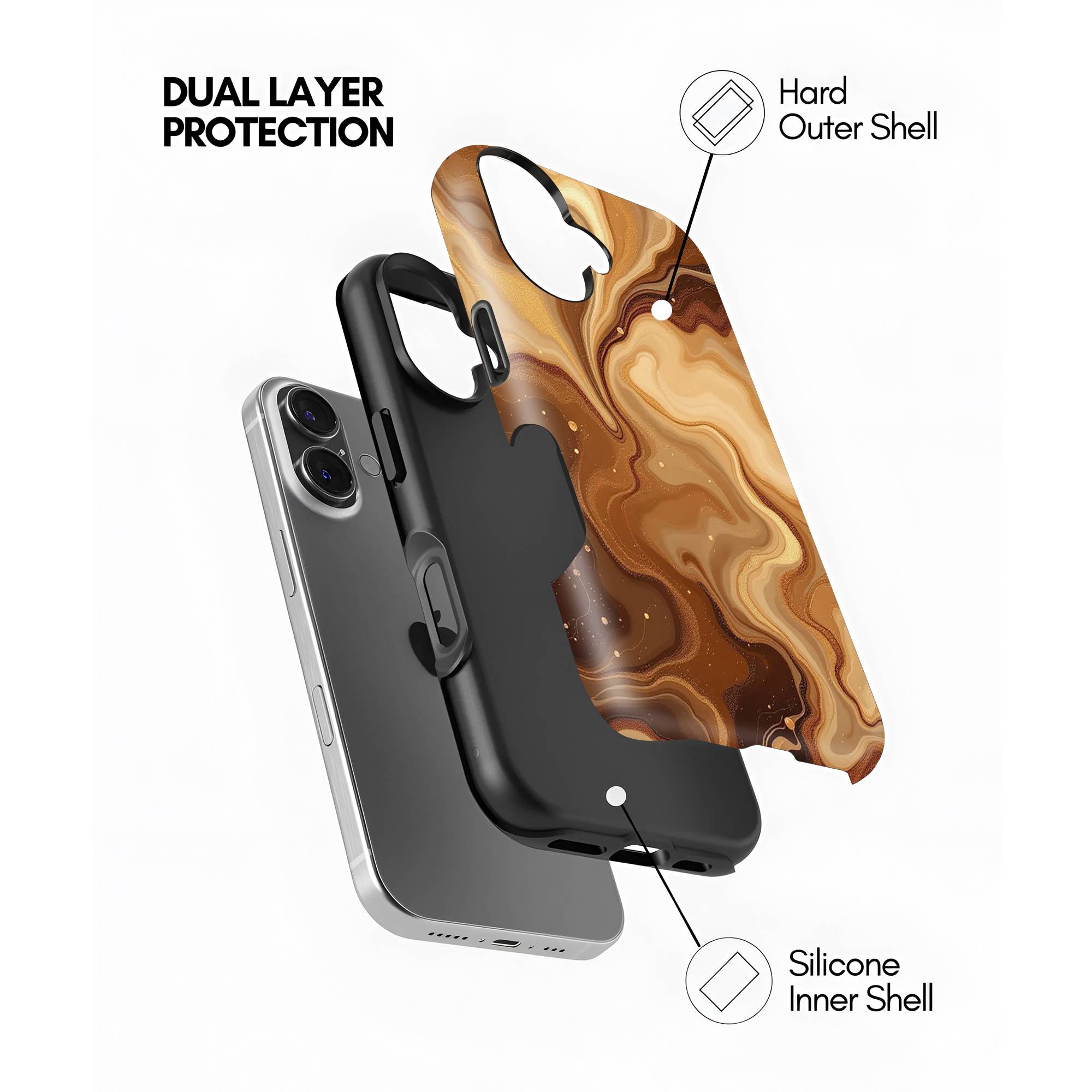 Golden Marble Dual Guard Case