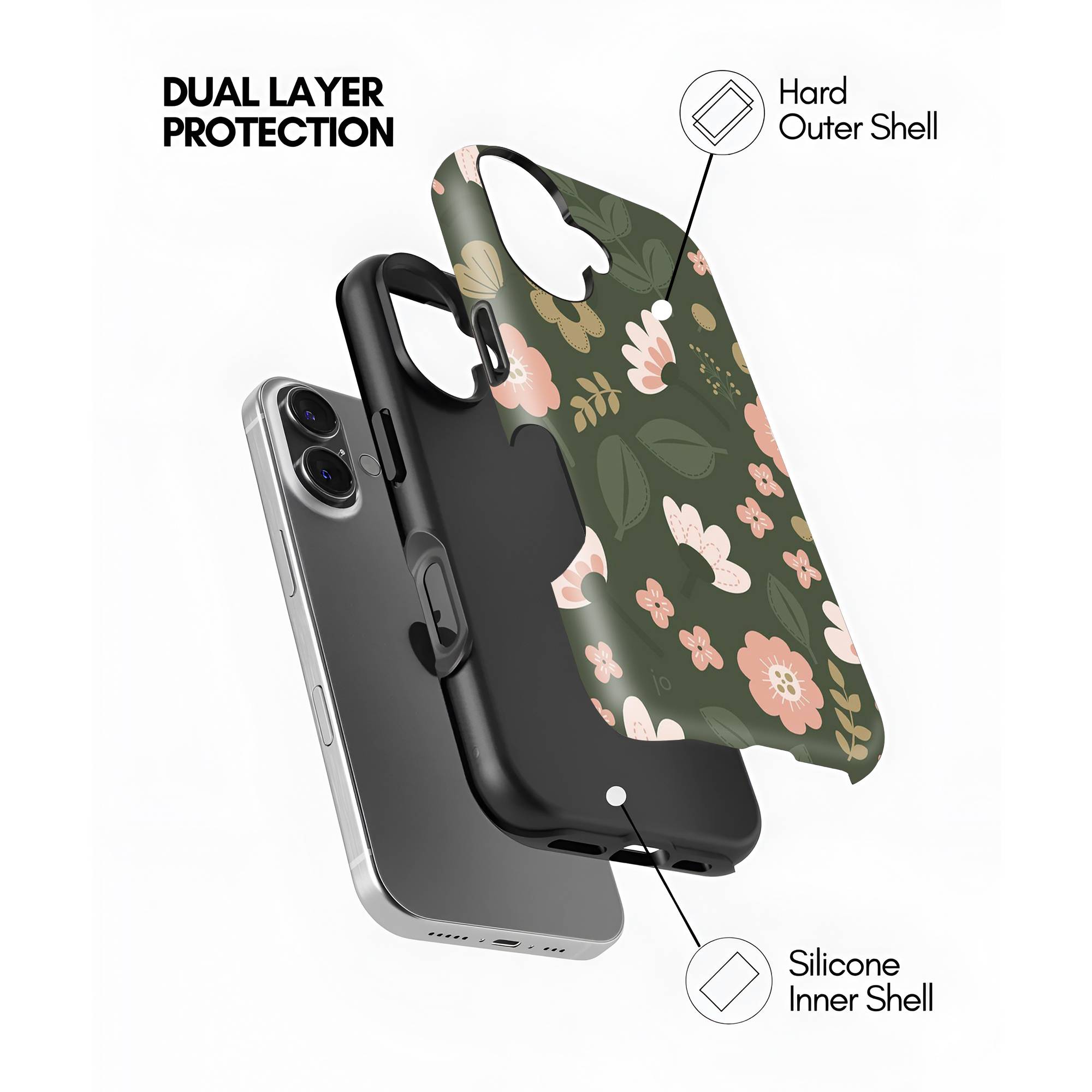 Forest Petals Dual Guard Case