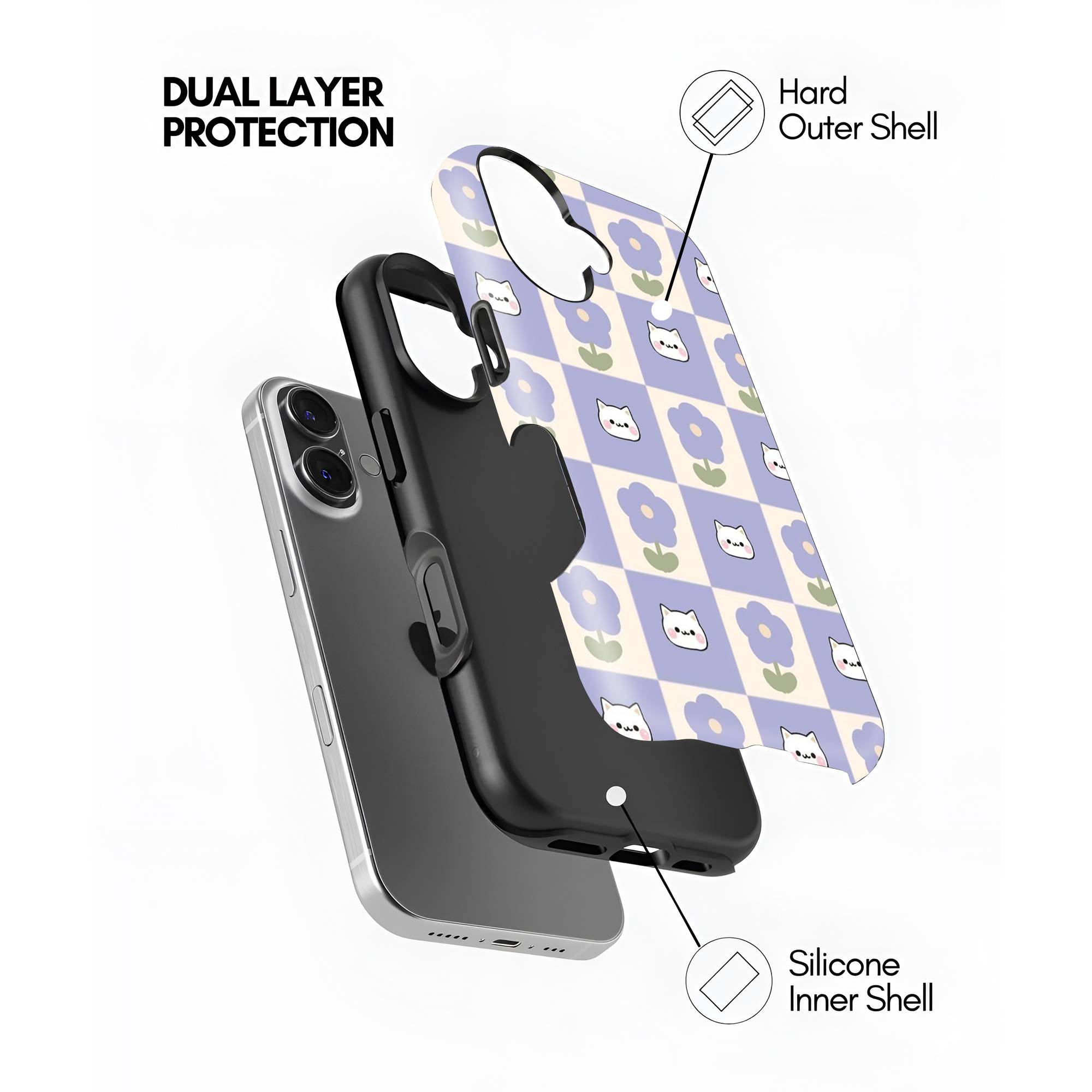 Pastel Paws & Petals Dual Guard Case