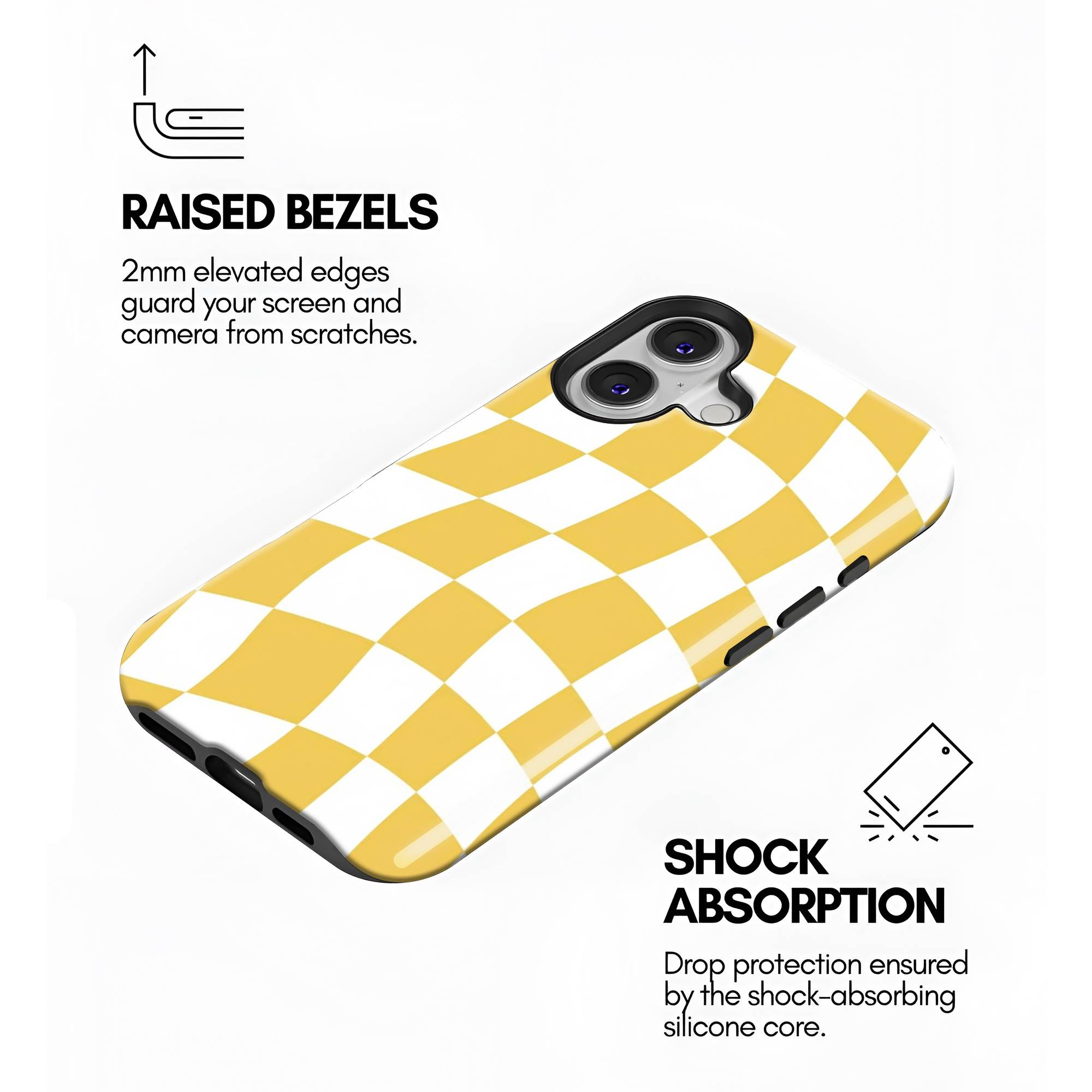 Yellow Checkered Dual Guard Case
