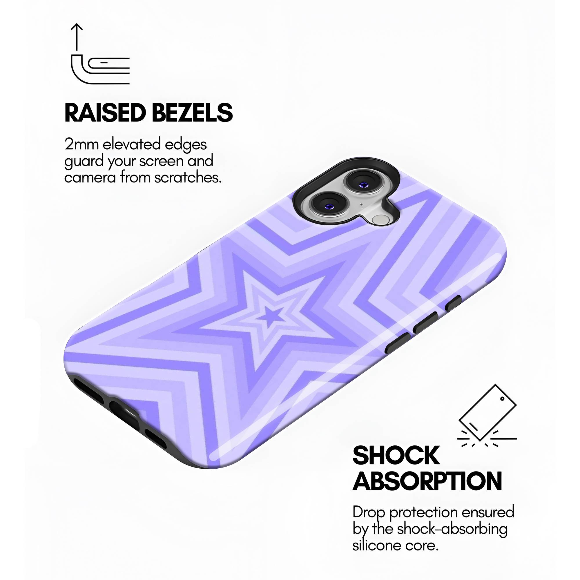 Lavender Star Glow Dual Guard Case